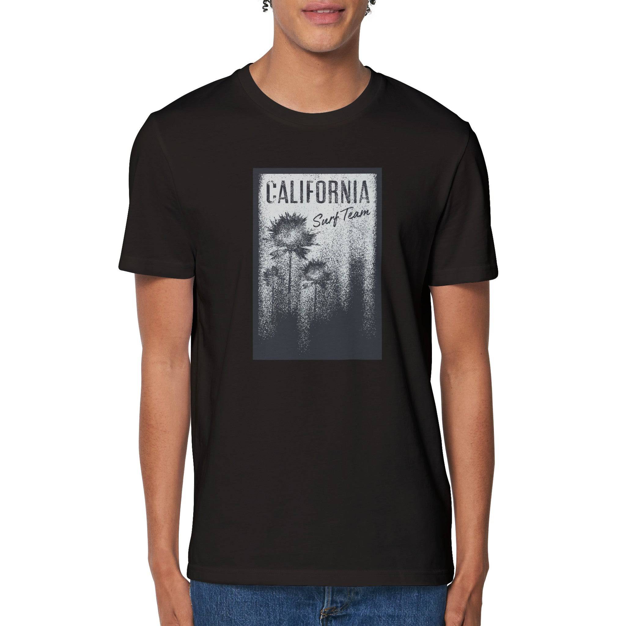 100% Organic Unisex T-shirt-California-Surf-team - Enet Images