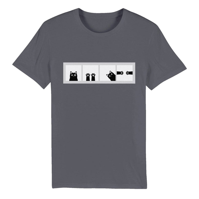 100% Organic Unisex T-shirt/Cat-Windows - Enet Images