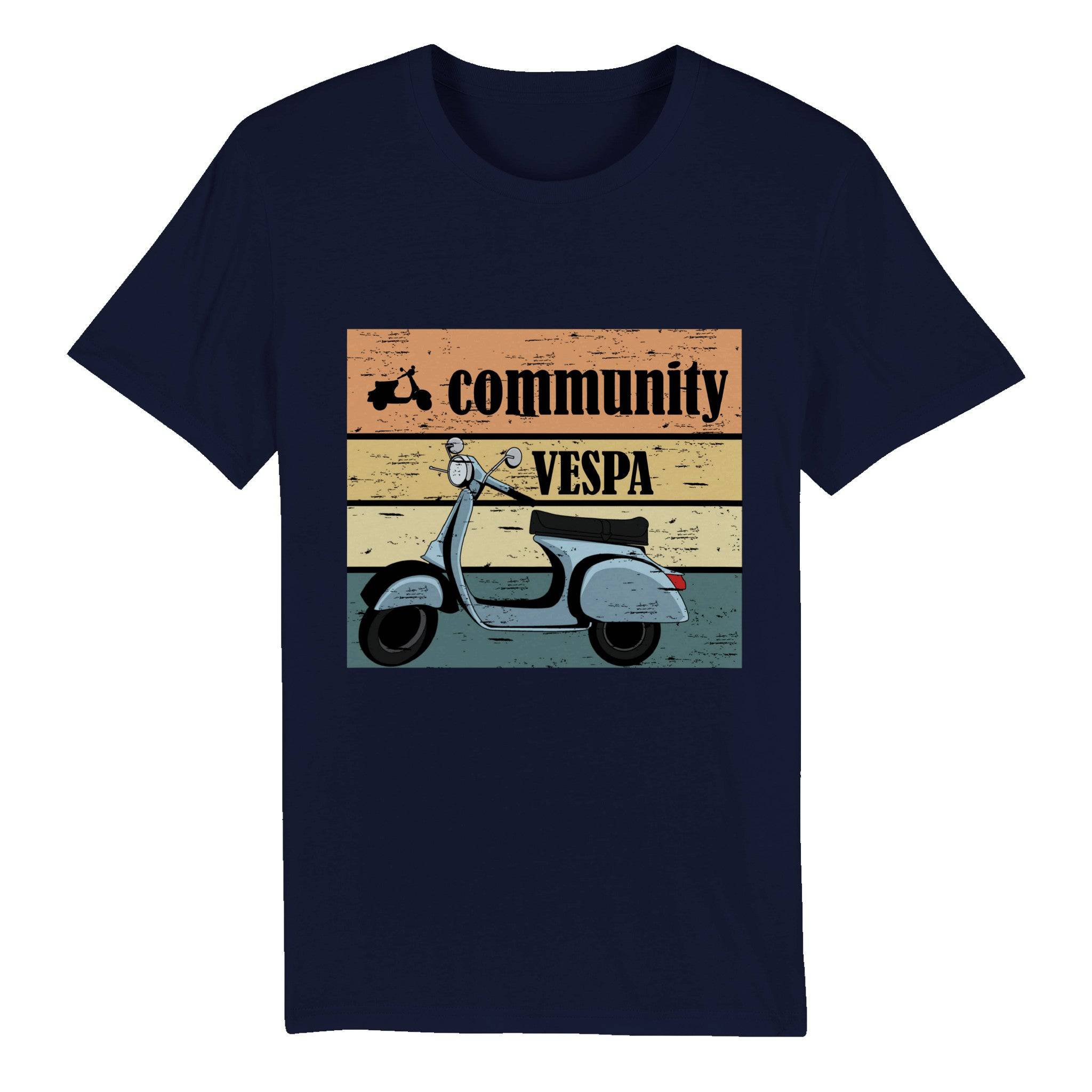 100% Organic Unisex T-shirt/Community-Vespa - Enet Images