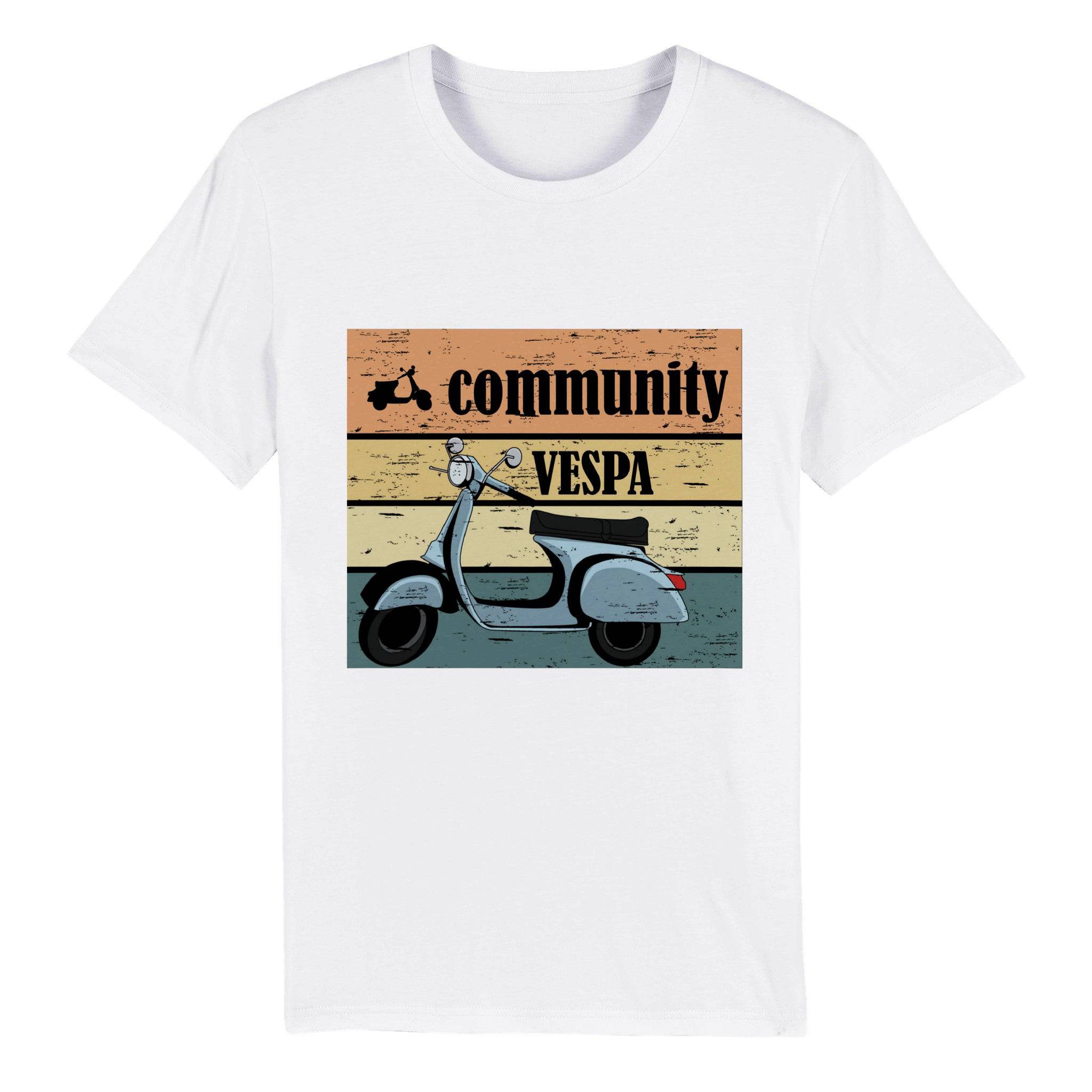 100% Organic Unisex T-shirt/Community-Vespa - Enet Images