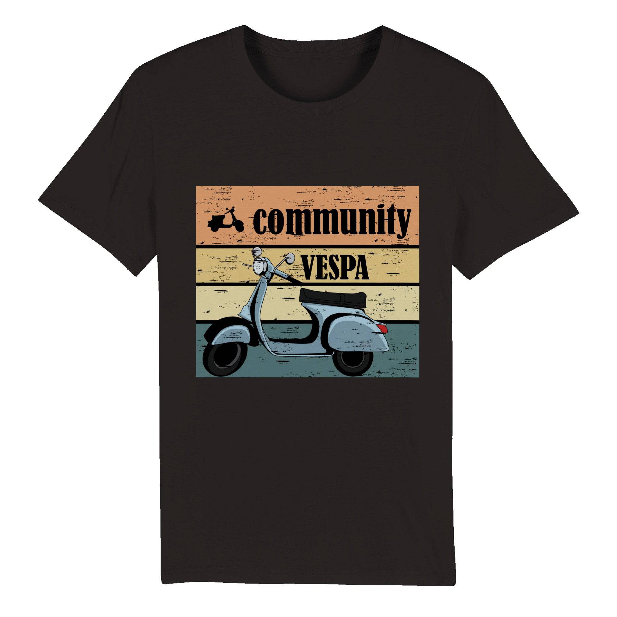 100% Organic Unisex T-shirt/Community-Vespa - Enet Images