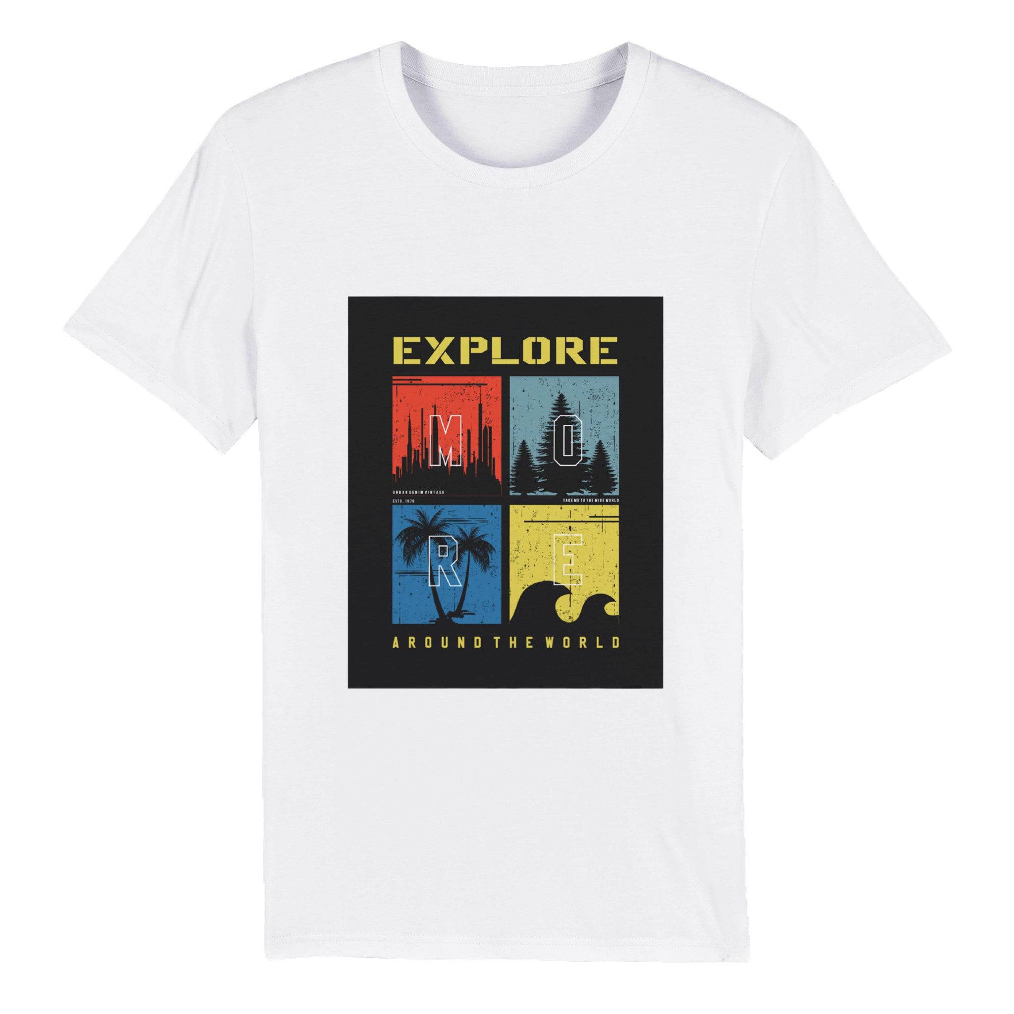 100% Organic Unisex T-shirt/Explore-More - Enet Images
