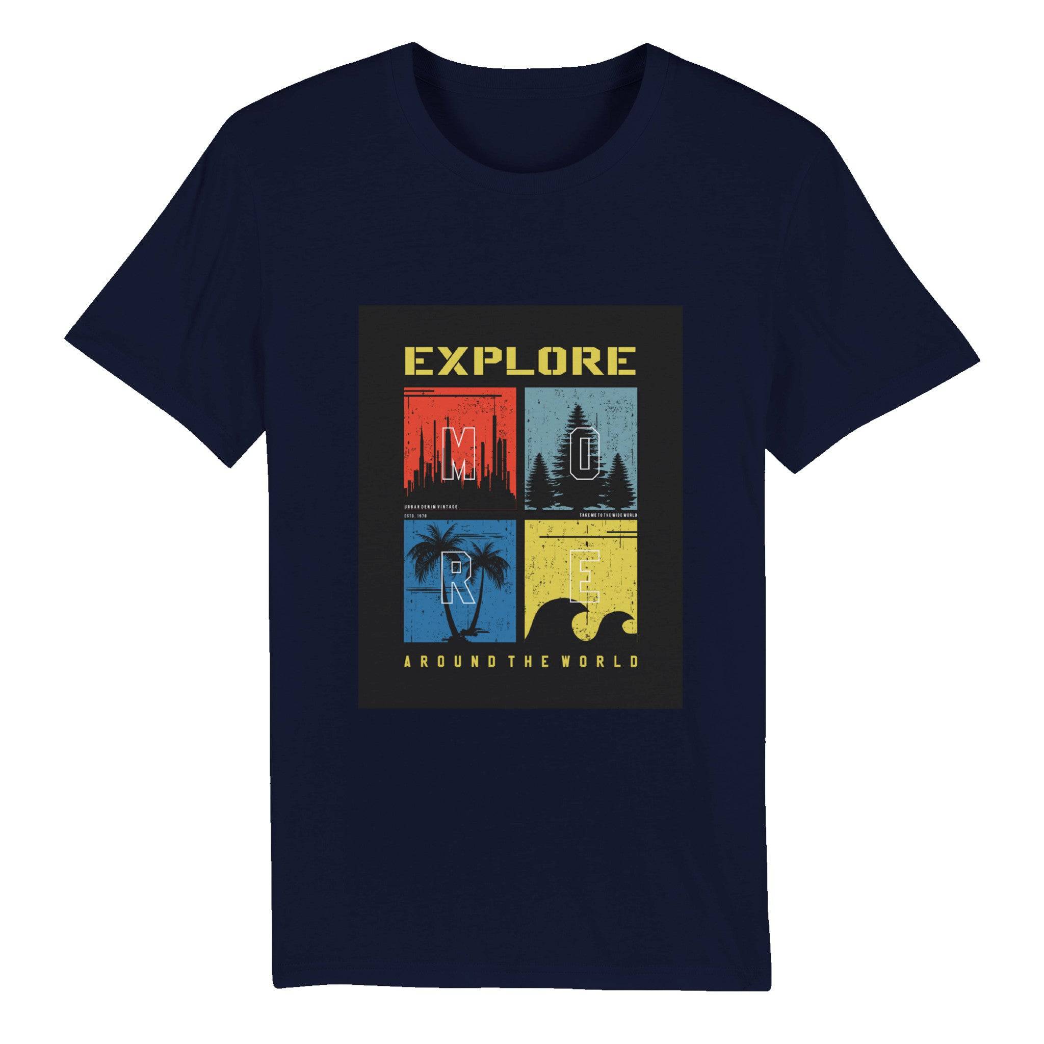 100% Organic Unisex T-shirt/Explore-More - Enet Images