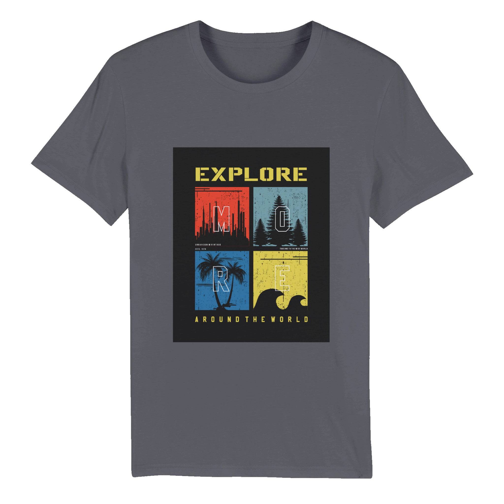100% Organic Unisex T-shirt/Explore-More - Enet Images