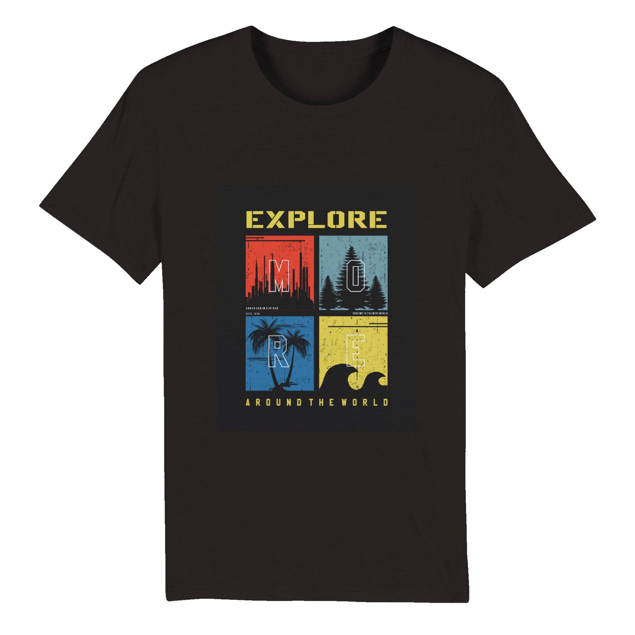 100% Organic Unisex T-shirt/Explore-More - Enet Images