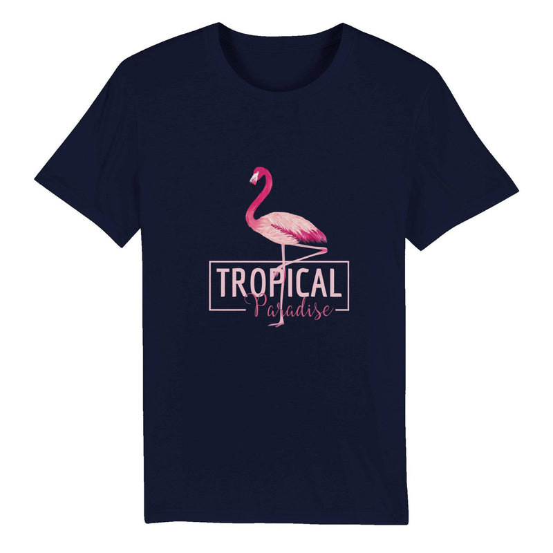 100% Organic Unisex T-shirt/Flamingo-Tropical-Paradise - Enet Images