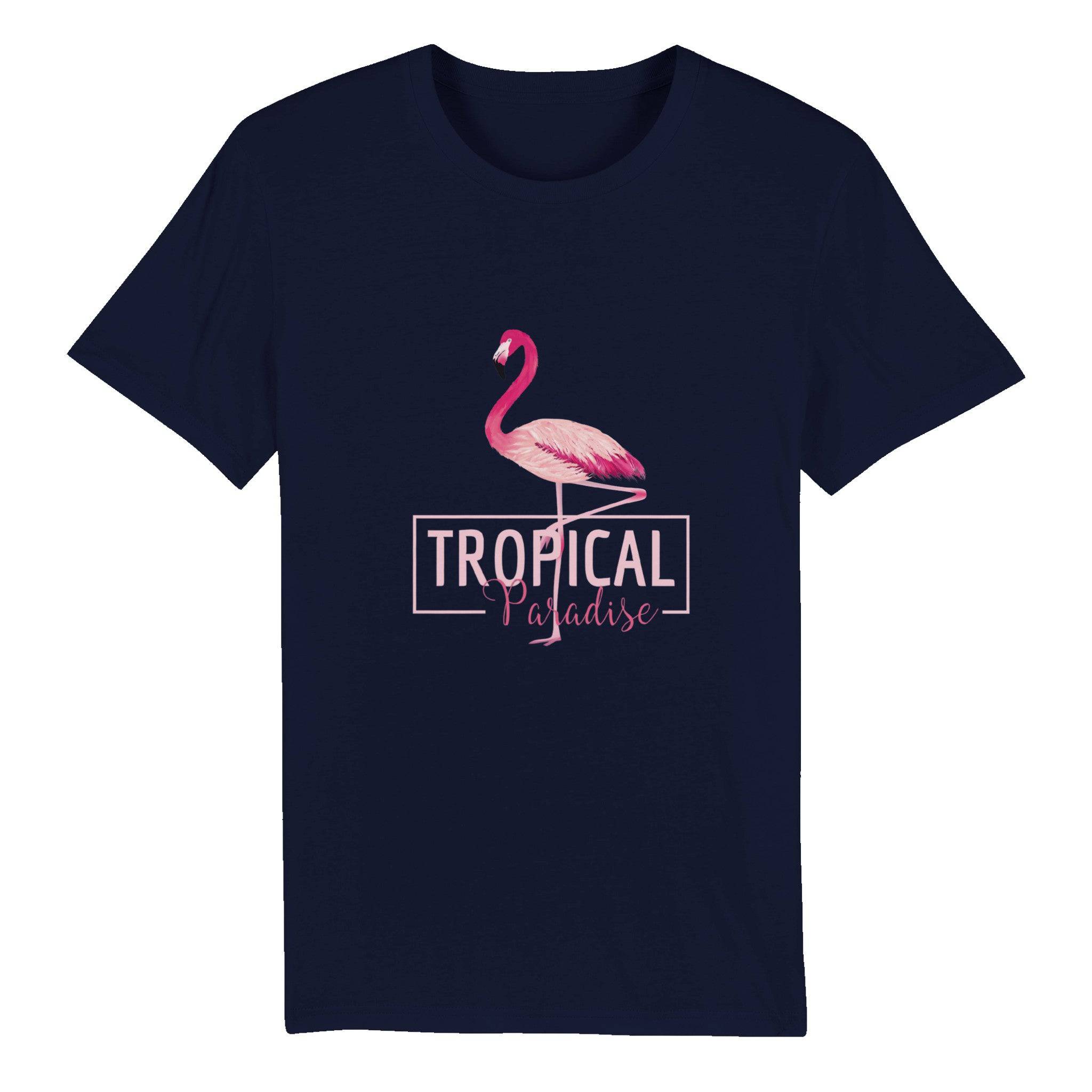 100% Organic Unisex T-shirt/Flamingo-Tropical-Paradise - Enet Images
