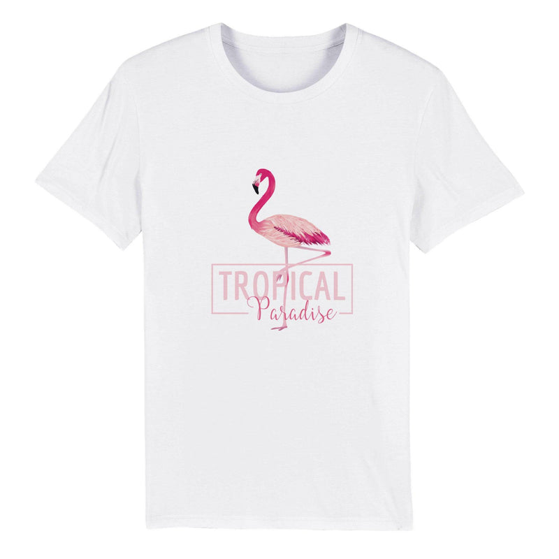 100% Organic Unisex T-shirt/Flamingo-Tropical-Paradise - Enet Images