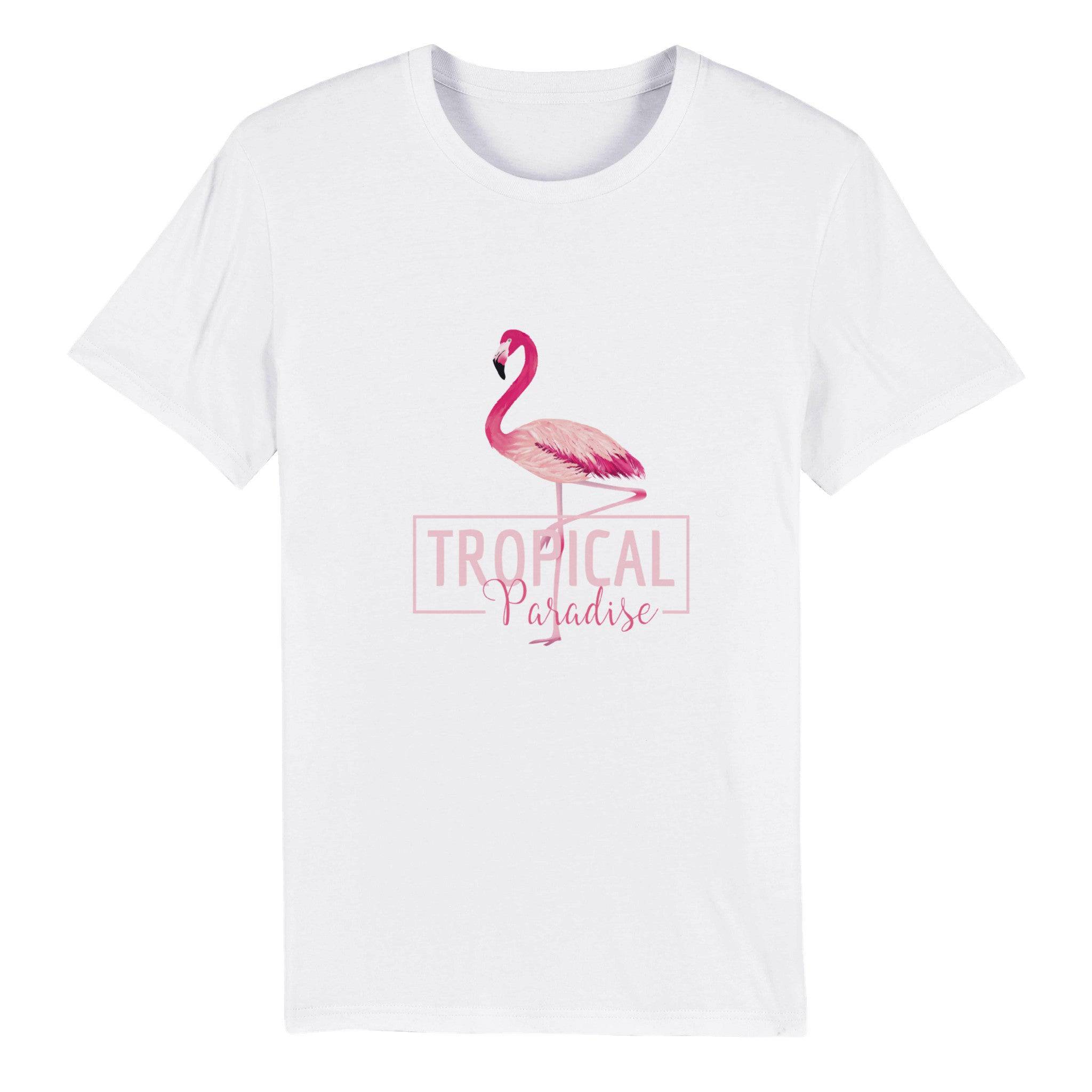 100% Organic Unisex T-shirt/Flamingo-Tropical-Paradise - Enet Images