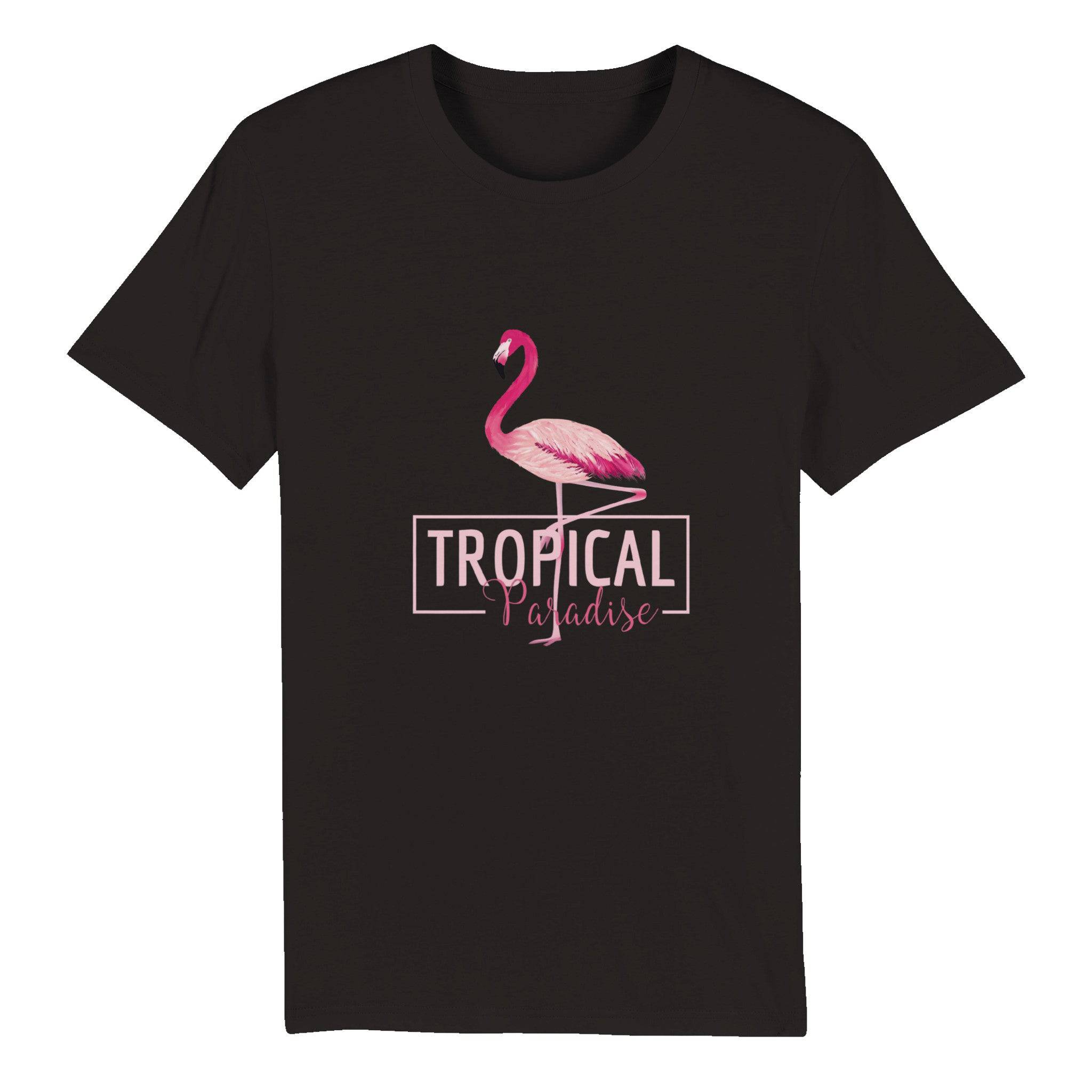 100% Organic Unisex T-shirt/Flamingo-Tropical-Paradise - Enet Images