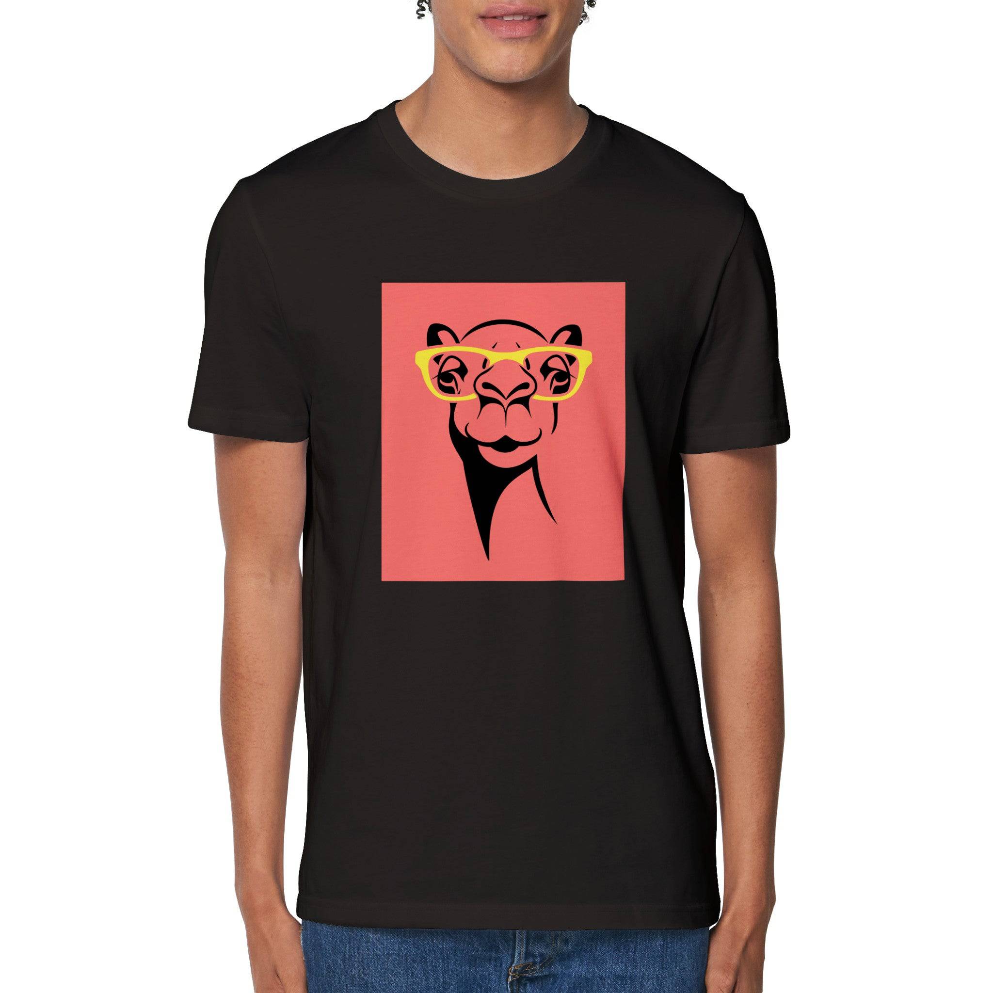 100% Organic Unisex T-shirt/Giraffe-Glasses - Enet Images