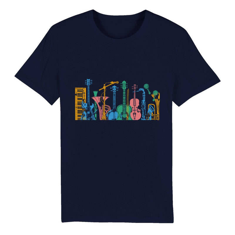 100% Organic Unisex T-shirt/Music-Instruments - Enet Images