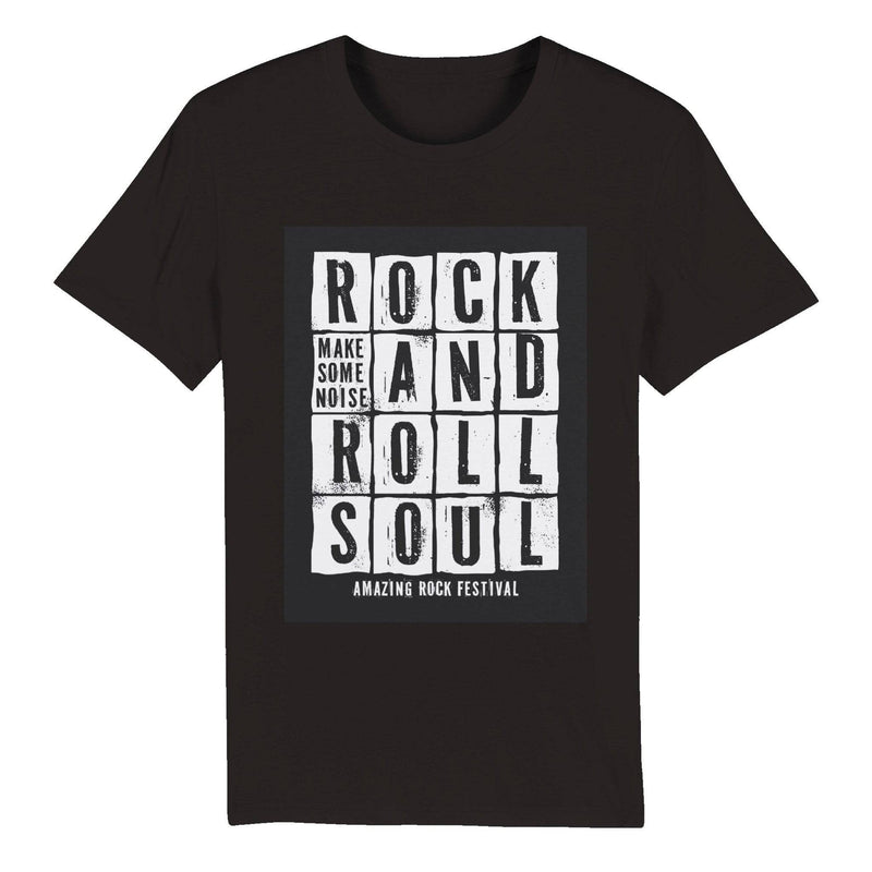 100% Organic Unisex T-shirt/Rock-And-Roll-Soul - Enet Images