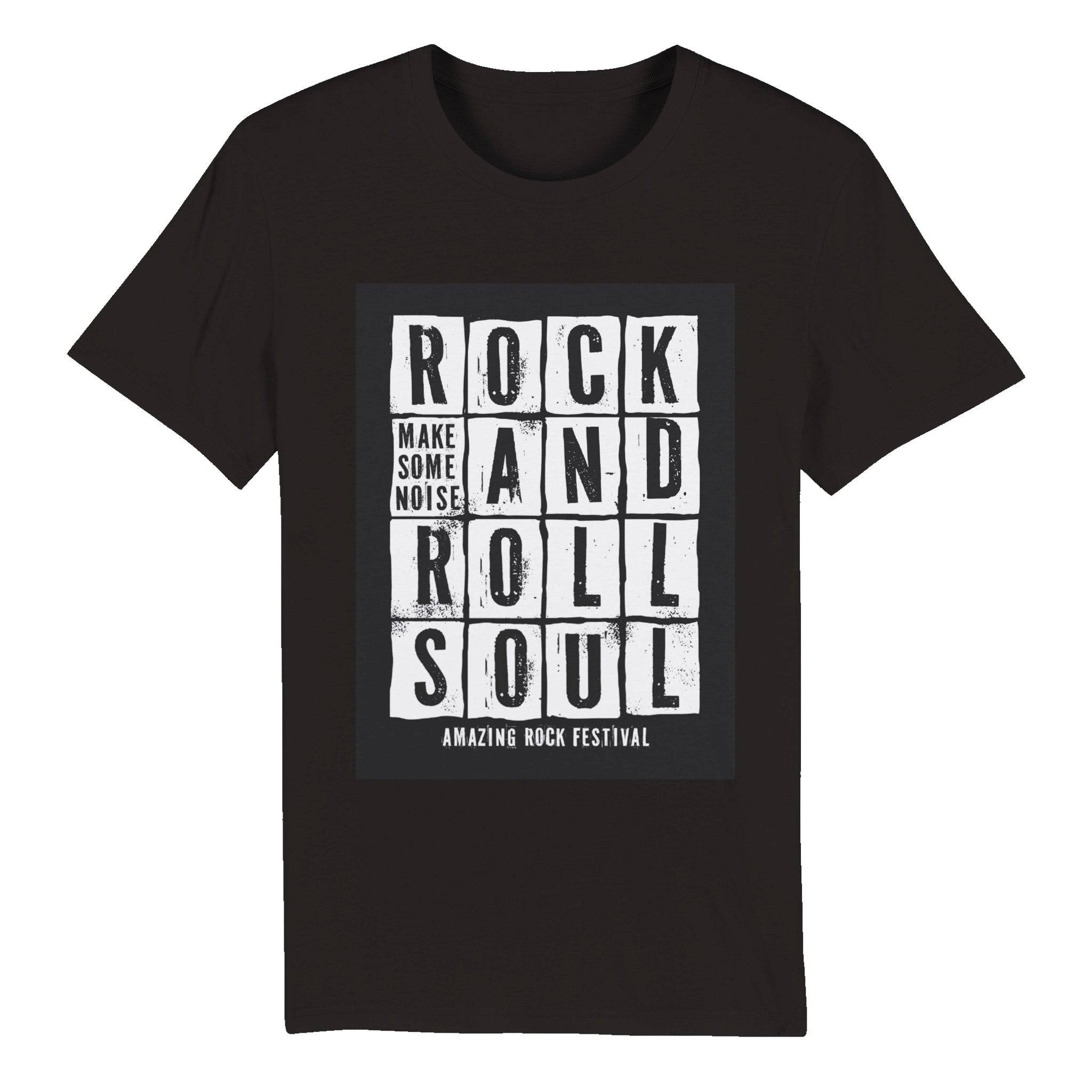 100% Organic Unisex T-shirt/Rock-And-Roll-Soul - Enet Images