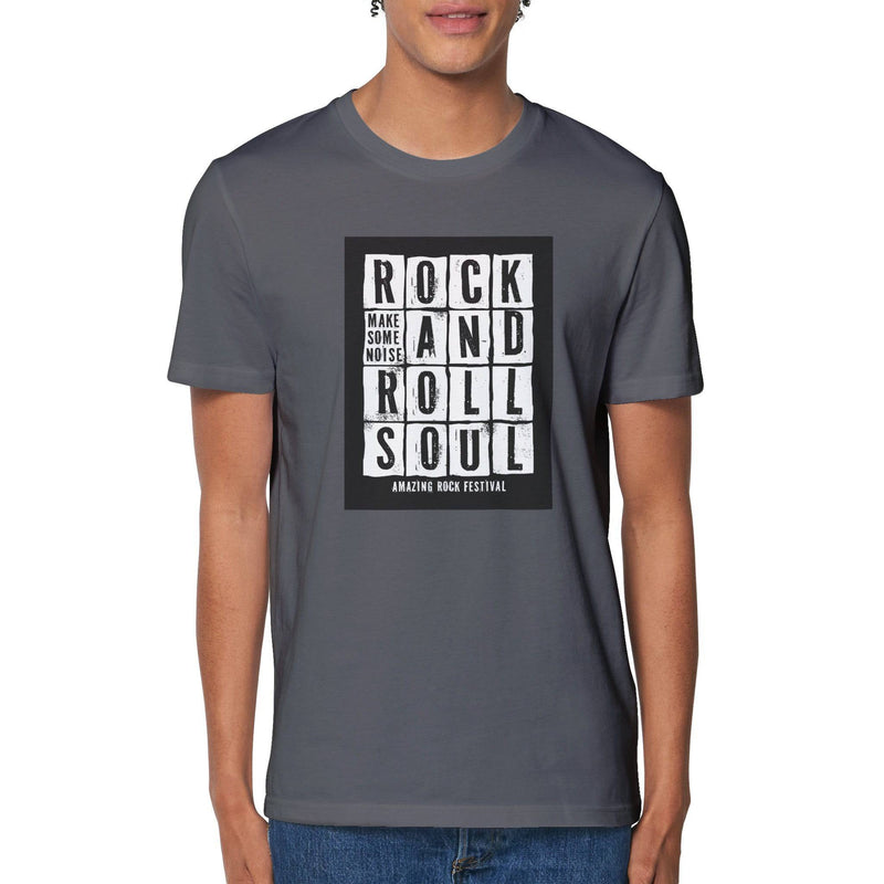 100% Organic Unisex T-shirt/Rock-And-Roll-Soul - Enet Images