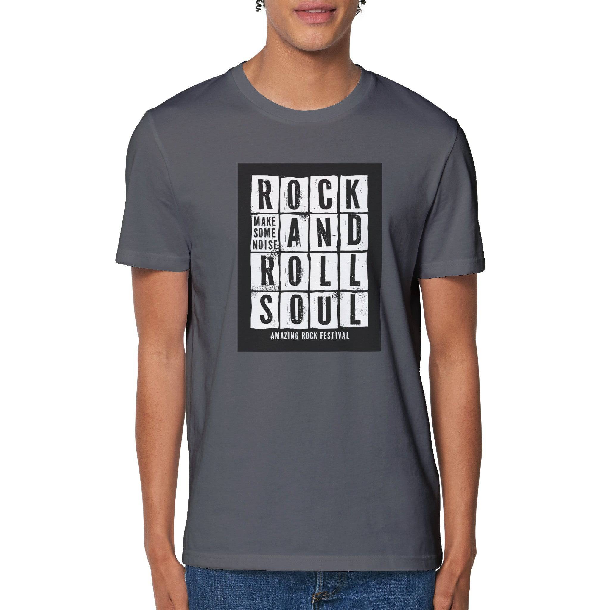 100% Organic Unisex T-shirt/Rock-And-Roll-Soul - Enet Images