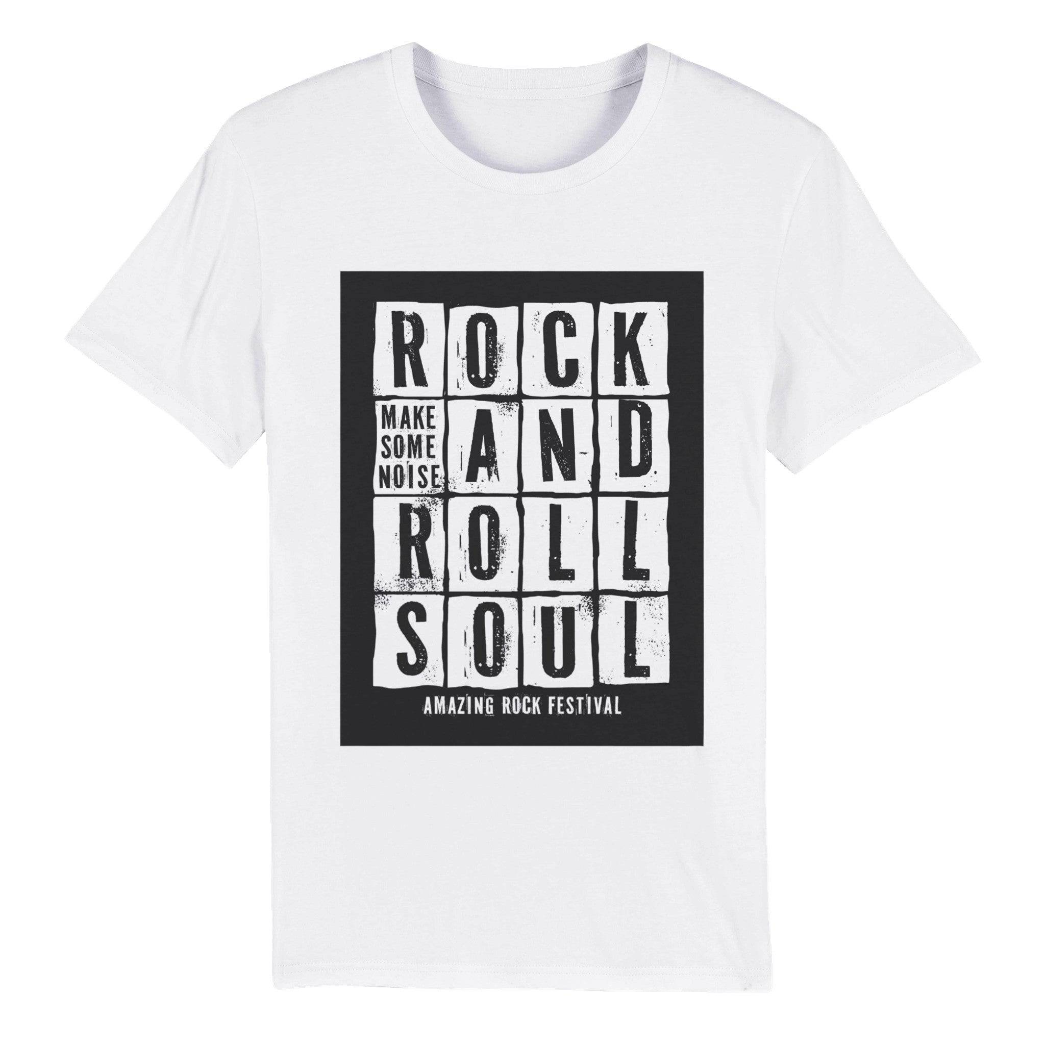 100% Organic Unisex T-shirt/Rock-And-Roll-Soul - Enet Images