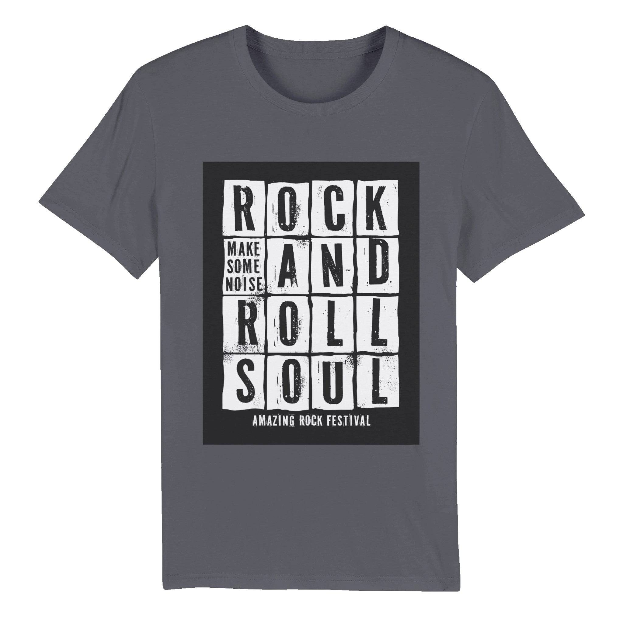 100% Organic Unisex T-shirt/Rock-And-Roll-Soul - Enet Images