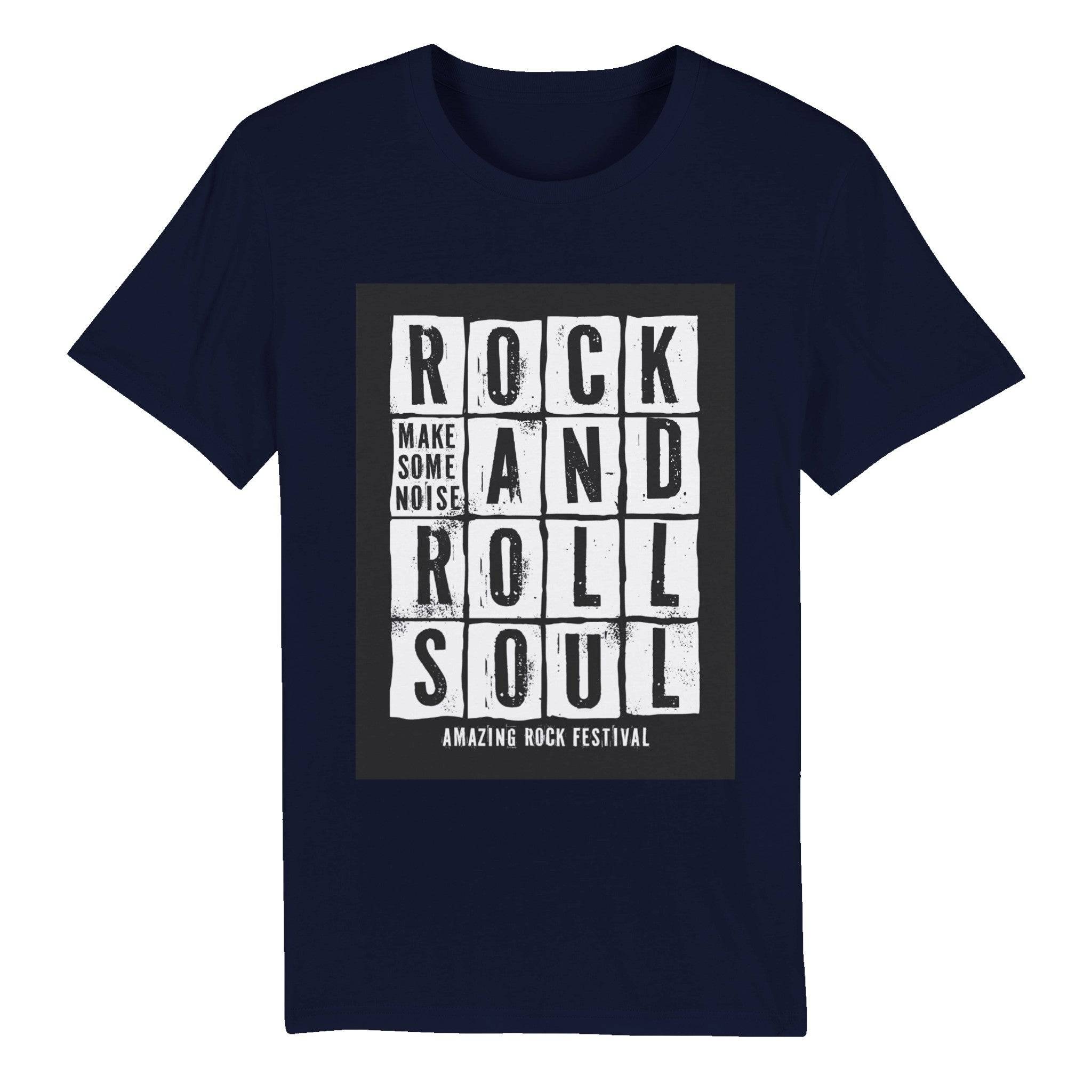 100% Organic Unisex T-shirt/Rock-And-Roll-Soul - Enet Images