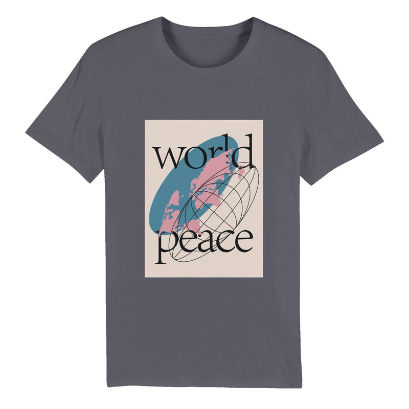 100% Organic Unisex T-shirt/World-Peace - Enet Images