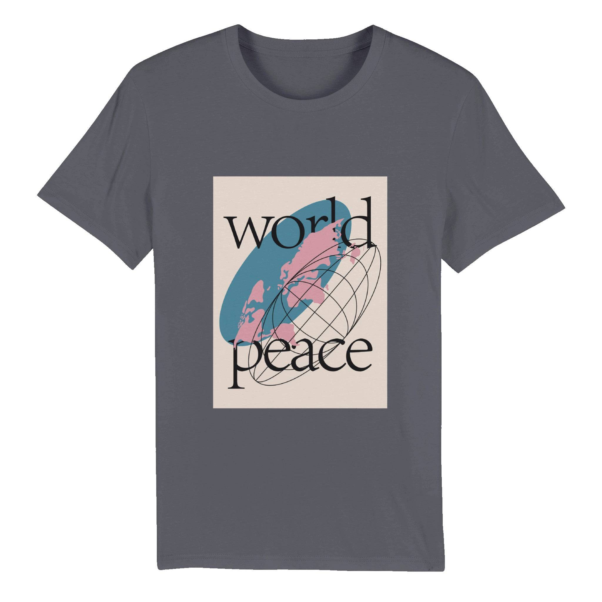 100% Organic Unisex T-shirt/World-Peace - Enet Images