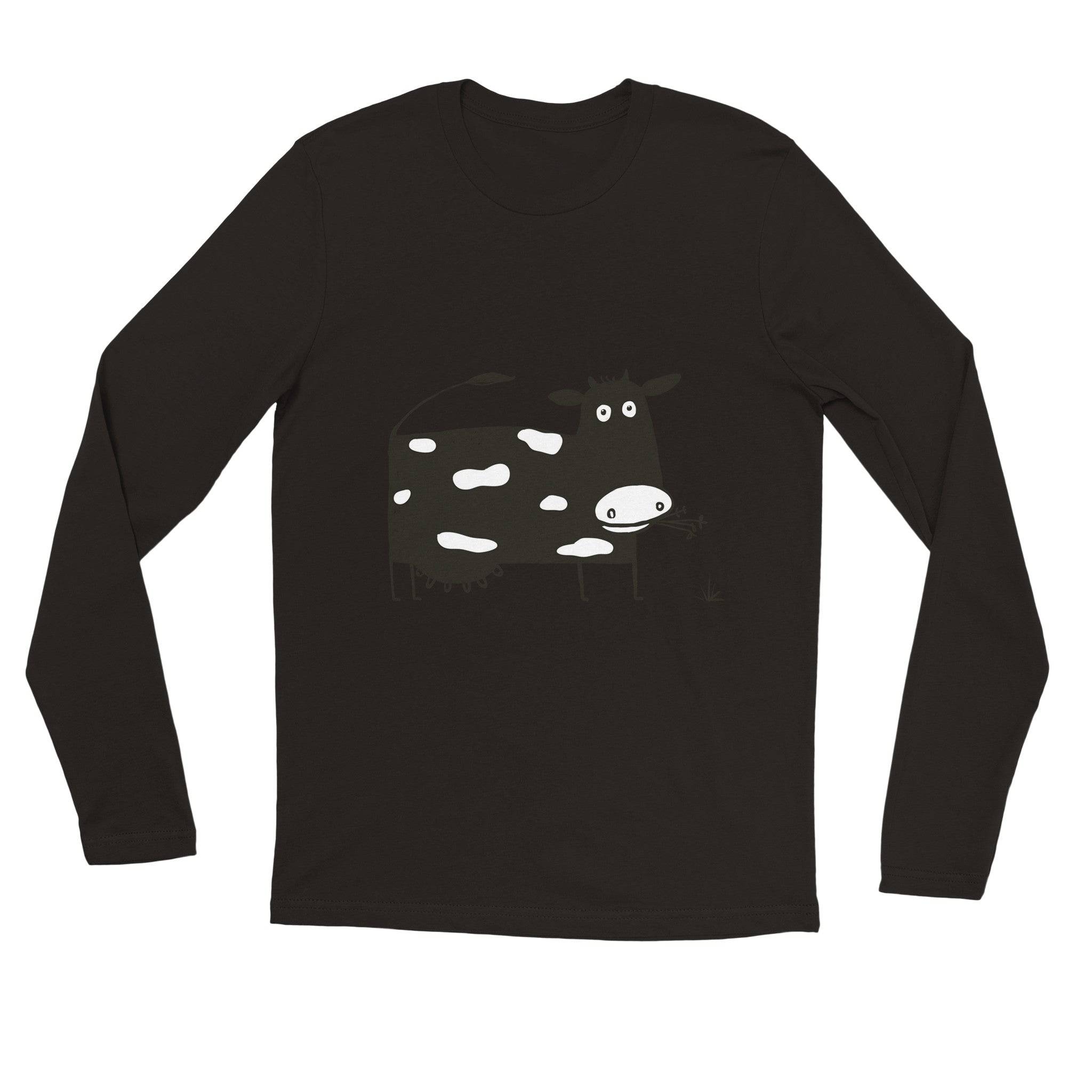unisex Long sleeve tee/Cow-Eating-Grass - Enet Images