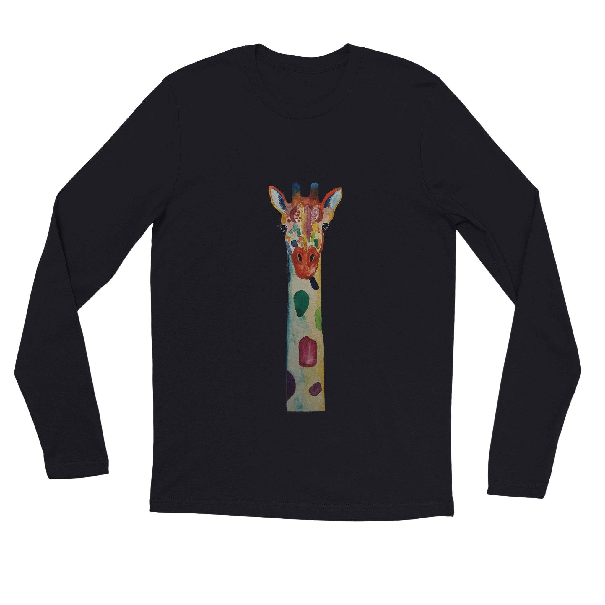 unisex Long sleeve tee/Giraffe-Watercolor - Enet Images