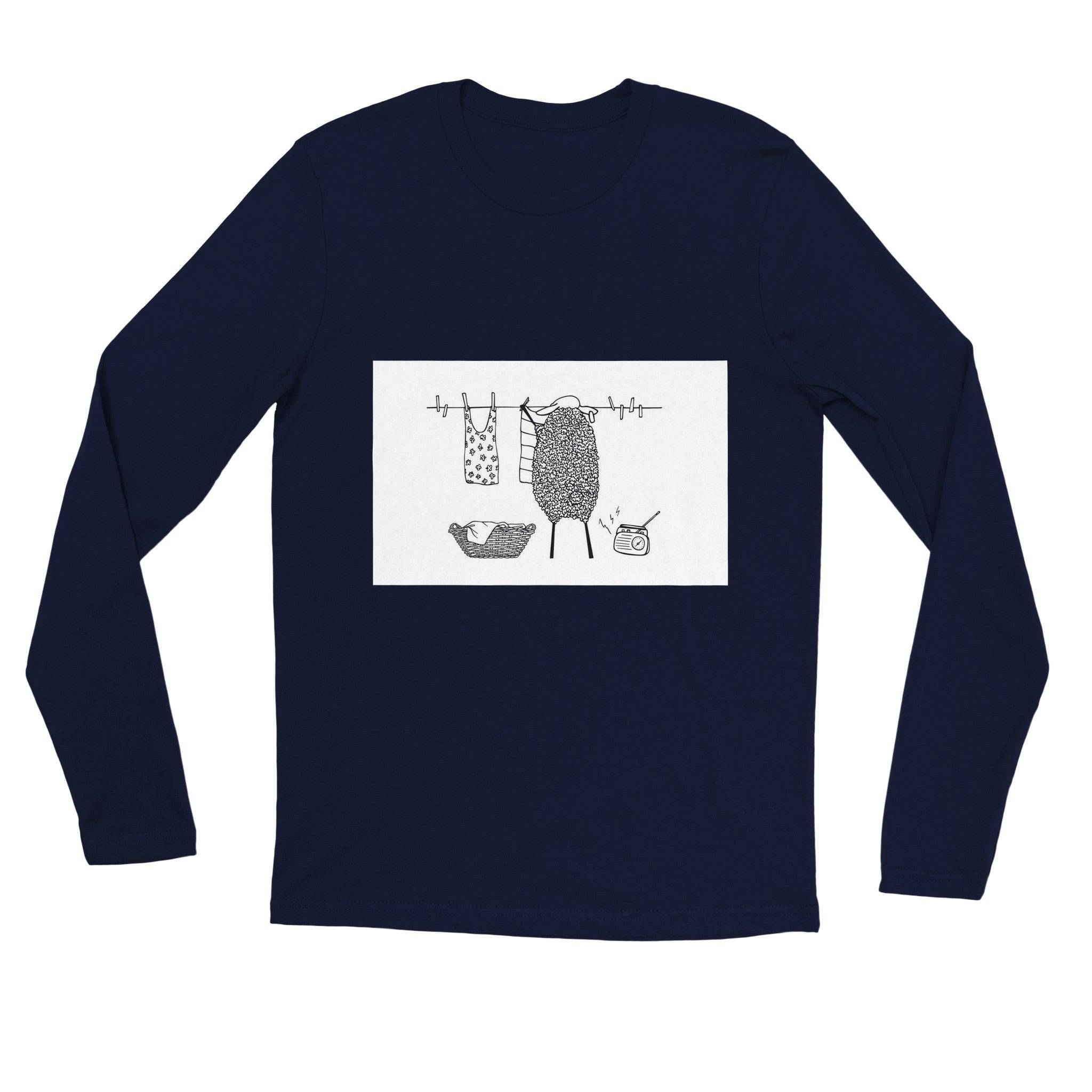 unisex Long sleeve tee/Sheep-Housewife - Enet Images
