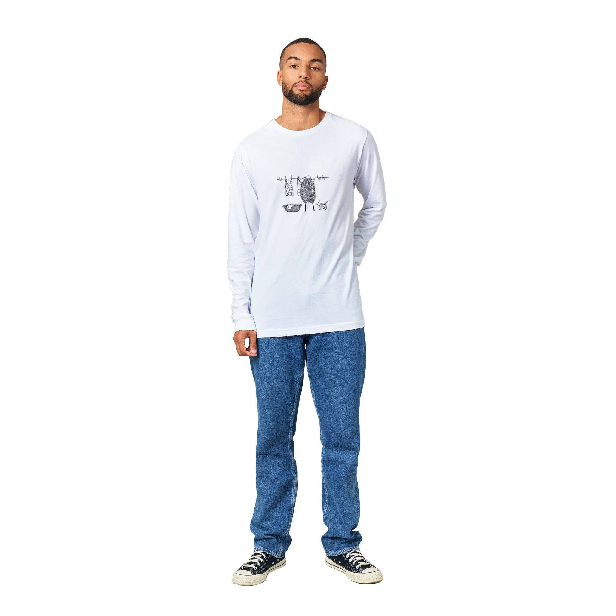 unisex Long sleeve tee/Sheep-Housewife - Enet Images
