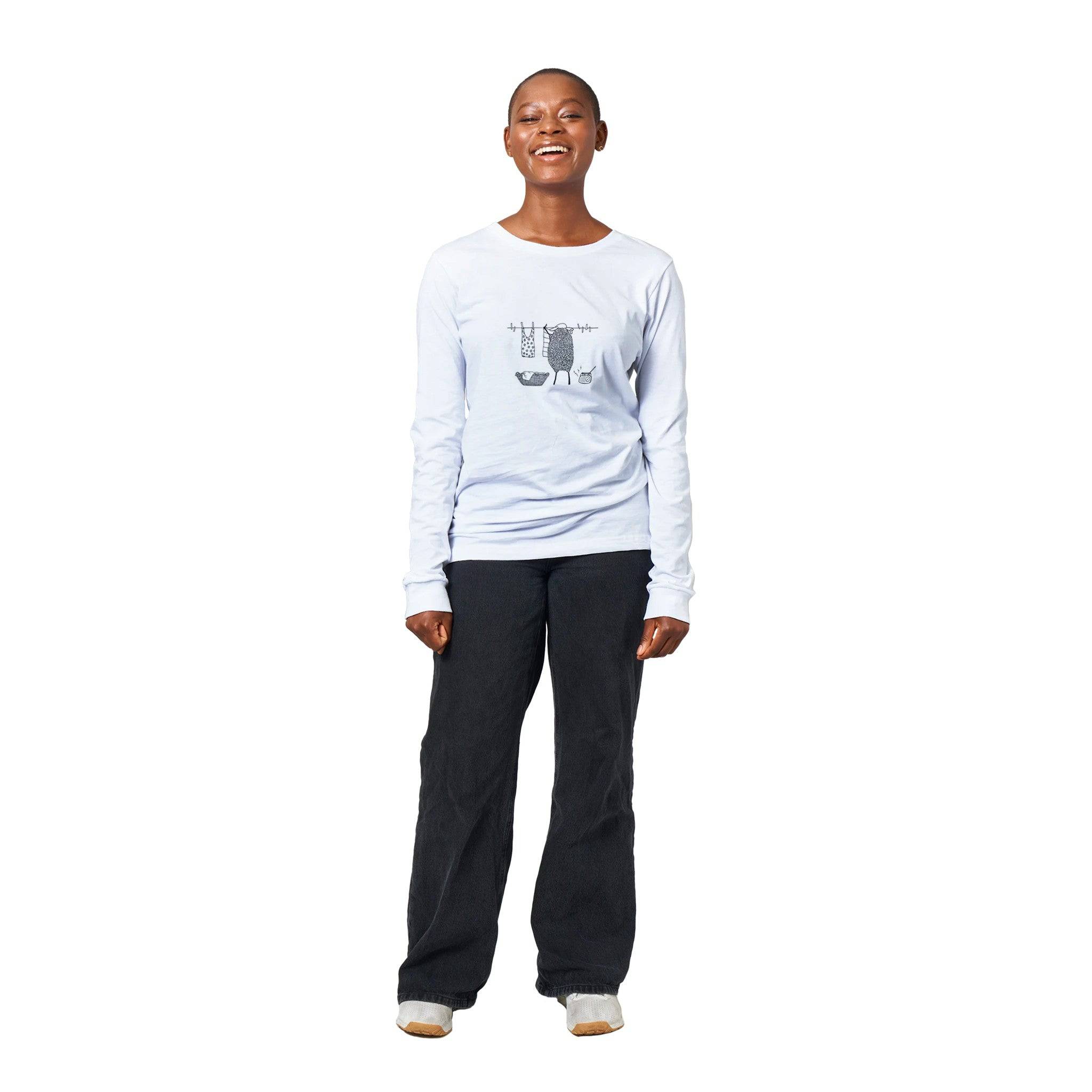 unisex Long sleeve tee/Sheep-Housewife - Enet Images