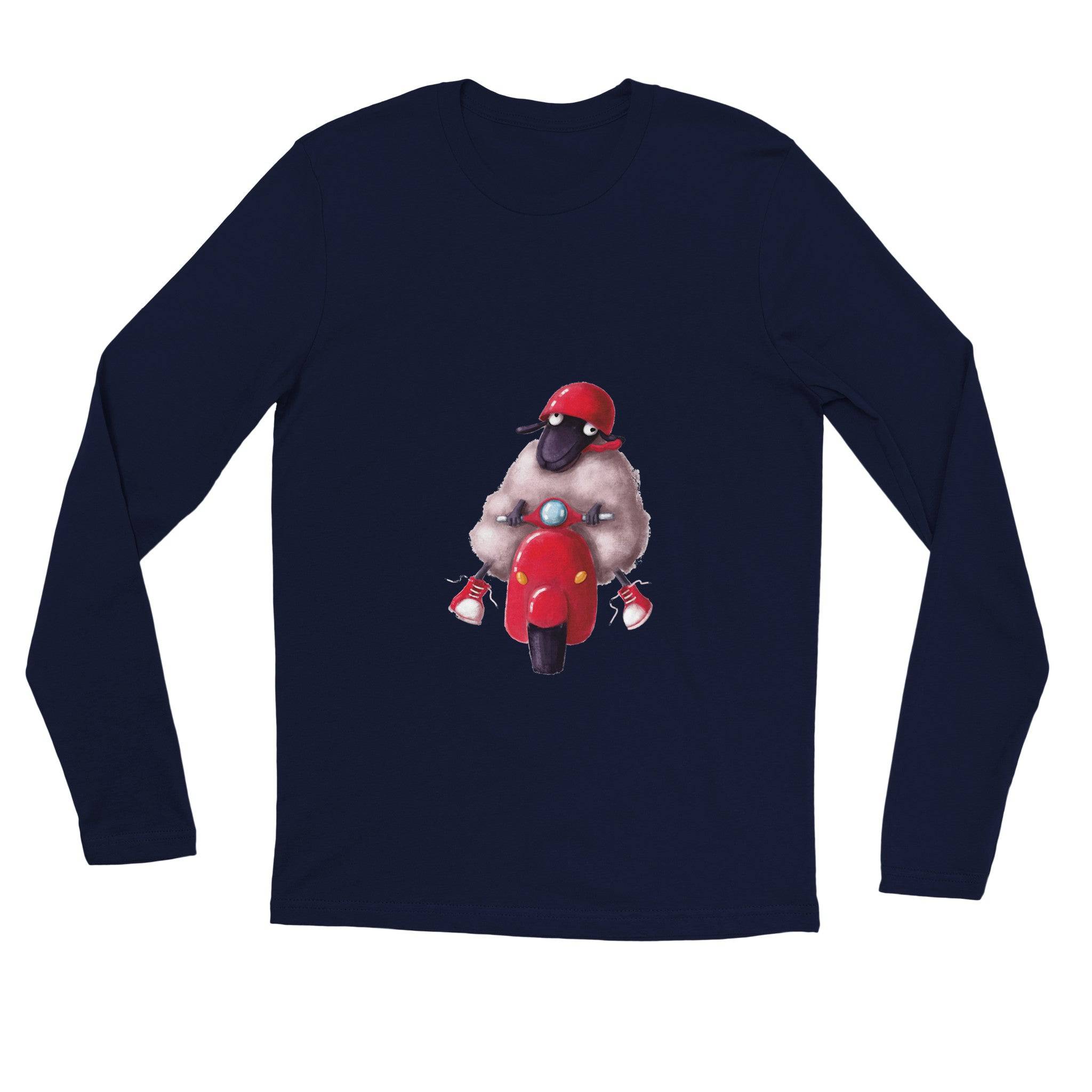 unisex Long sleeve tee/Sheep-Vespa - Enet Images
