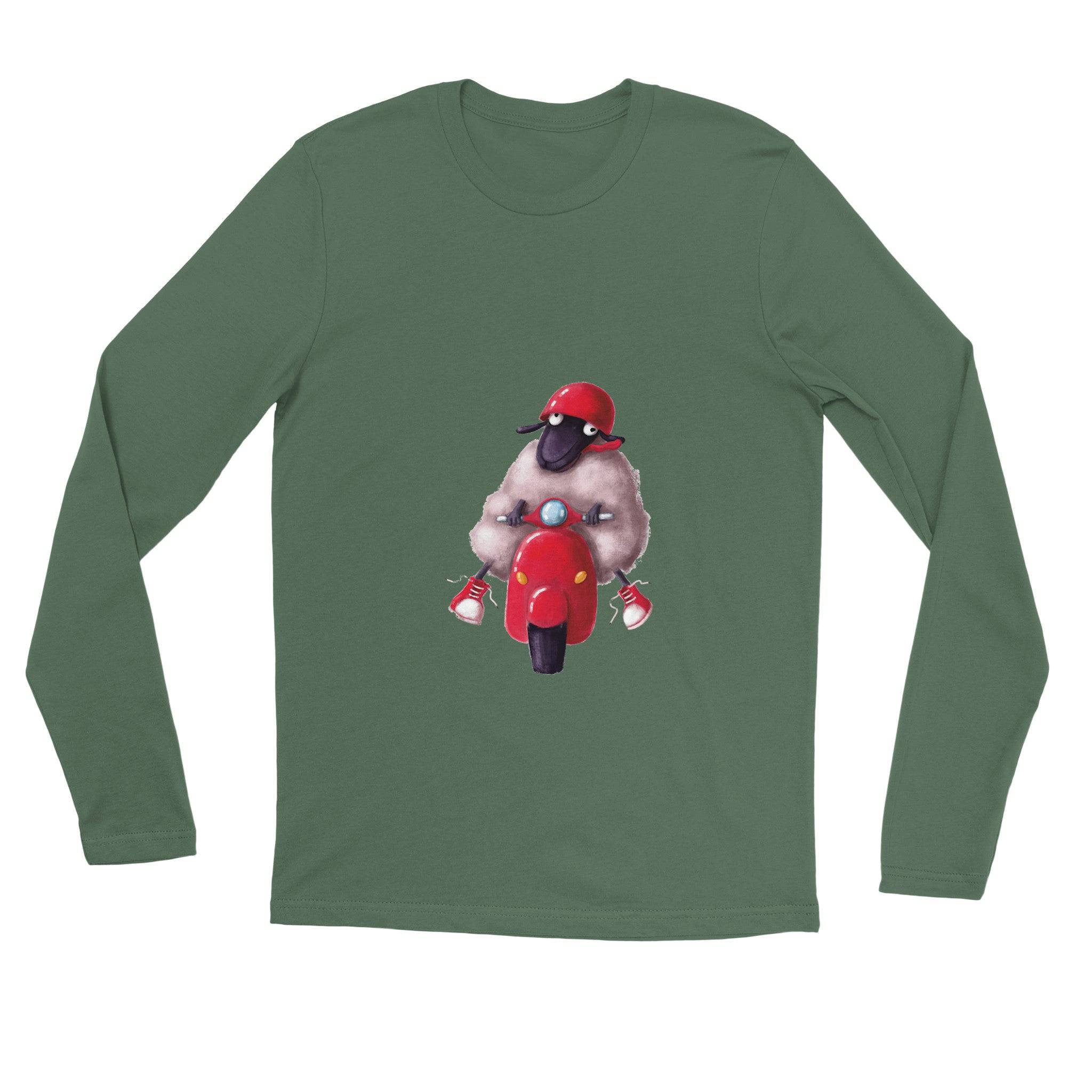 unisex Long sleeve tee/Sheep-Vespa - Enet Images