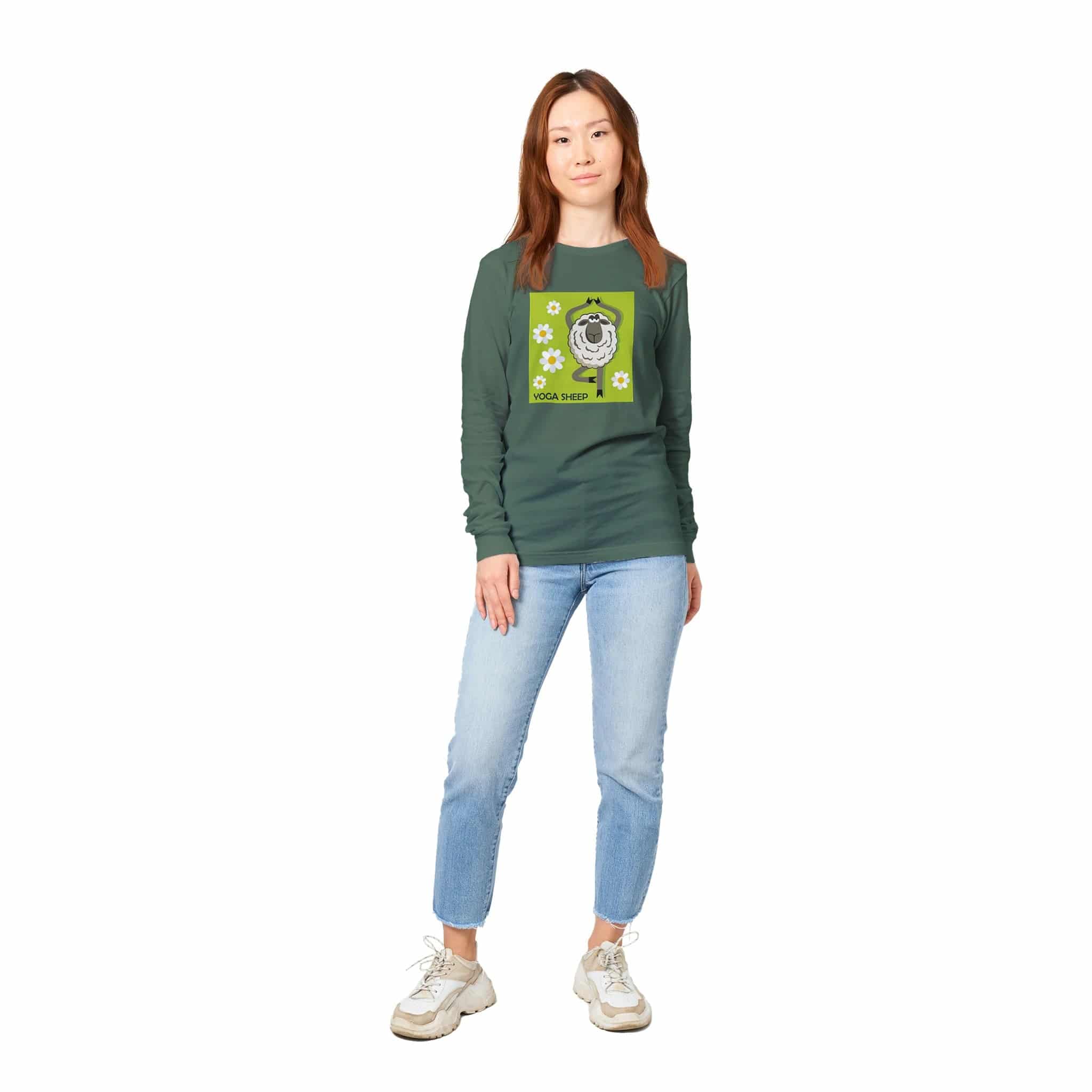 unisex Long sleeve tee/Sheep-Yoga - Enet Images