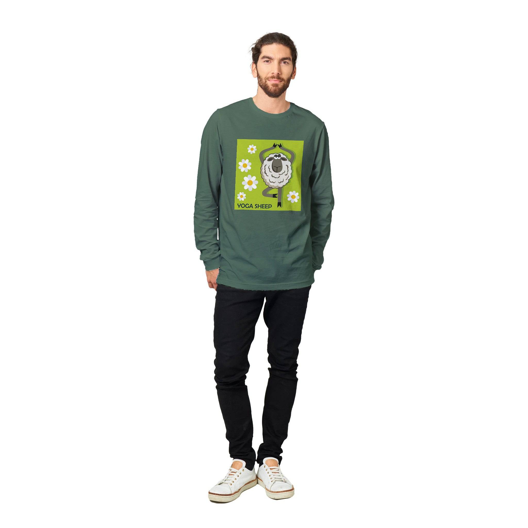 unisex Long sleeve tee/Sheep-Yoga - Enet Images