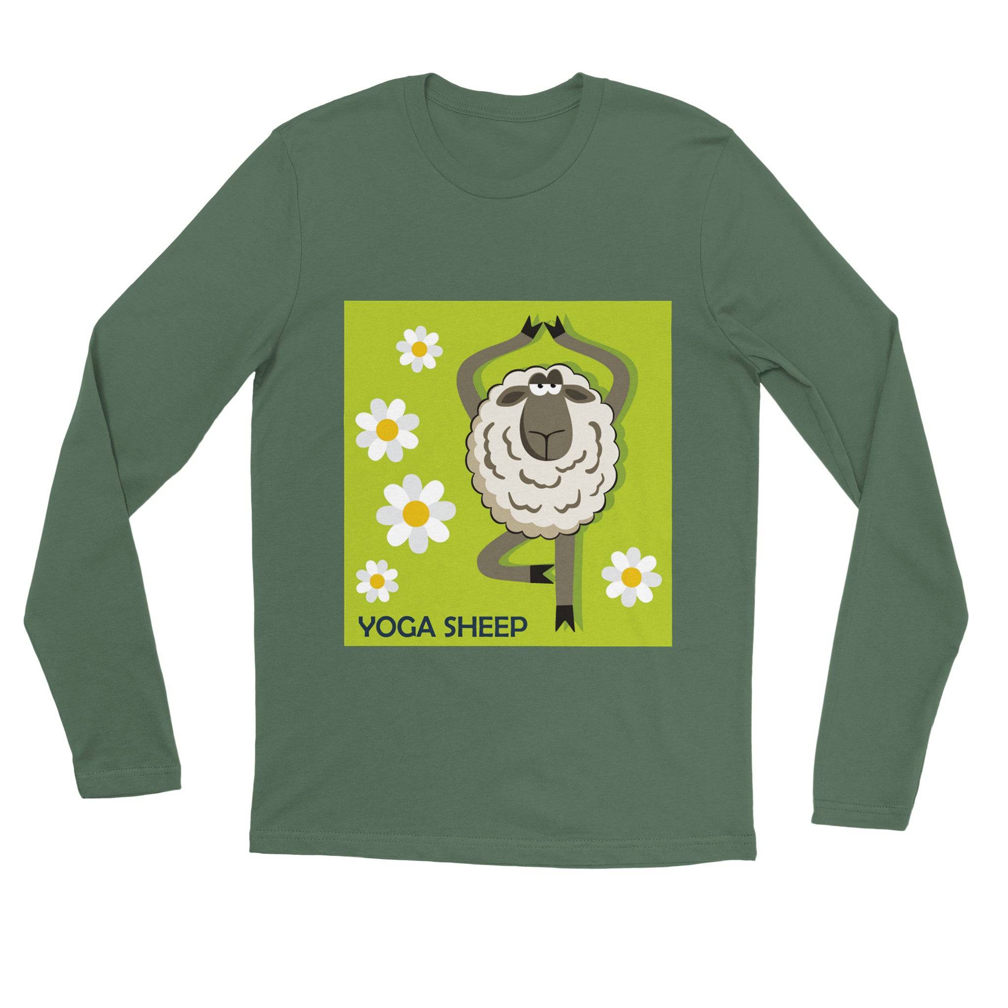unisex Long sleeve tee/Sheep-Yoga - Enet Images