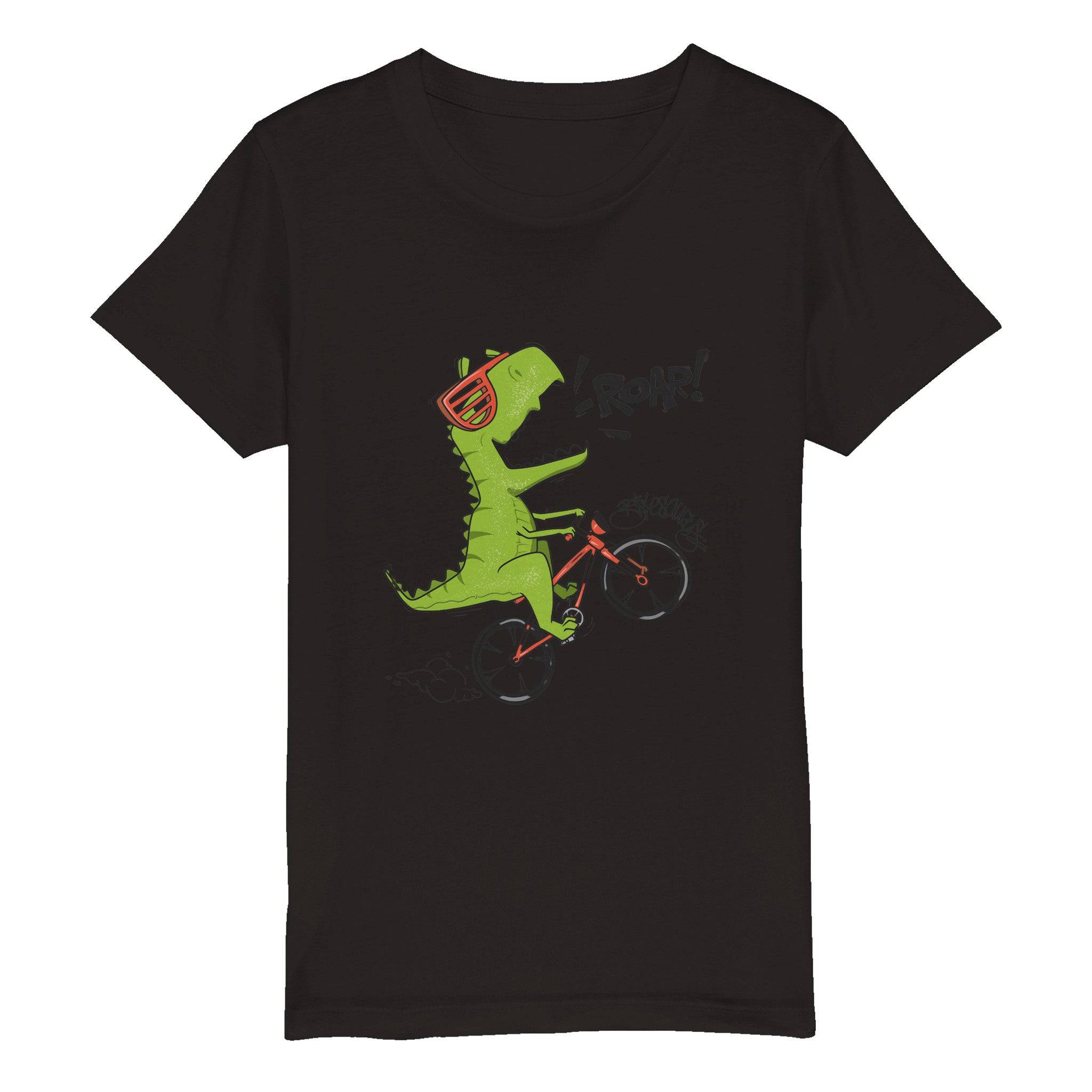 Organic Kids Crewneck T-shirt/Dino-Roar - Enet Images