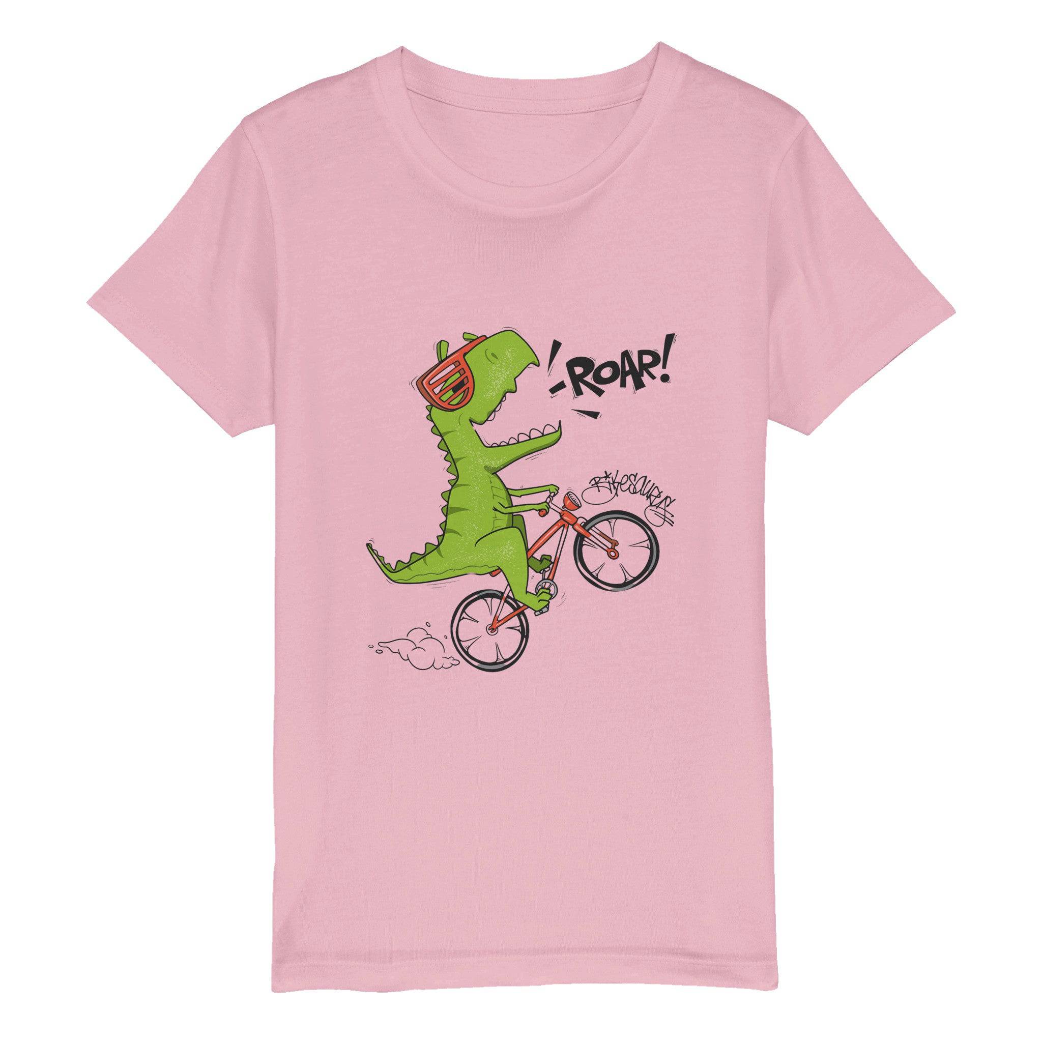 Organic Kids Crewneck T-shirt/Dino-Roar - Enet Images