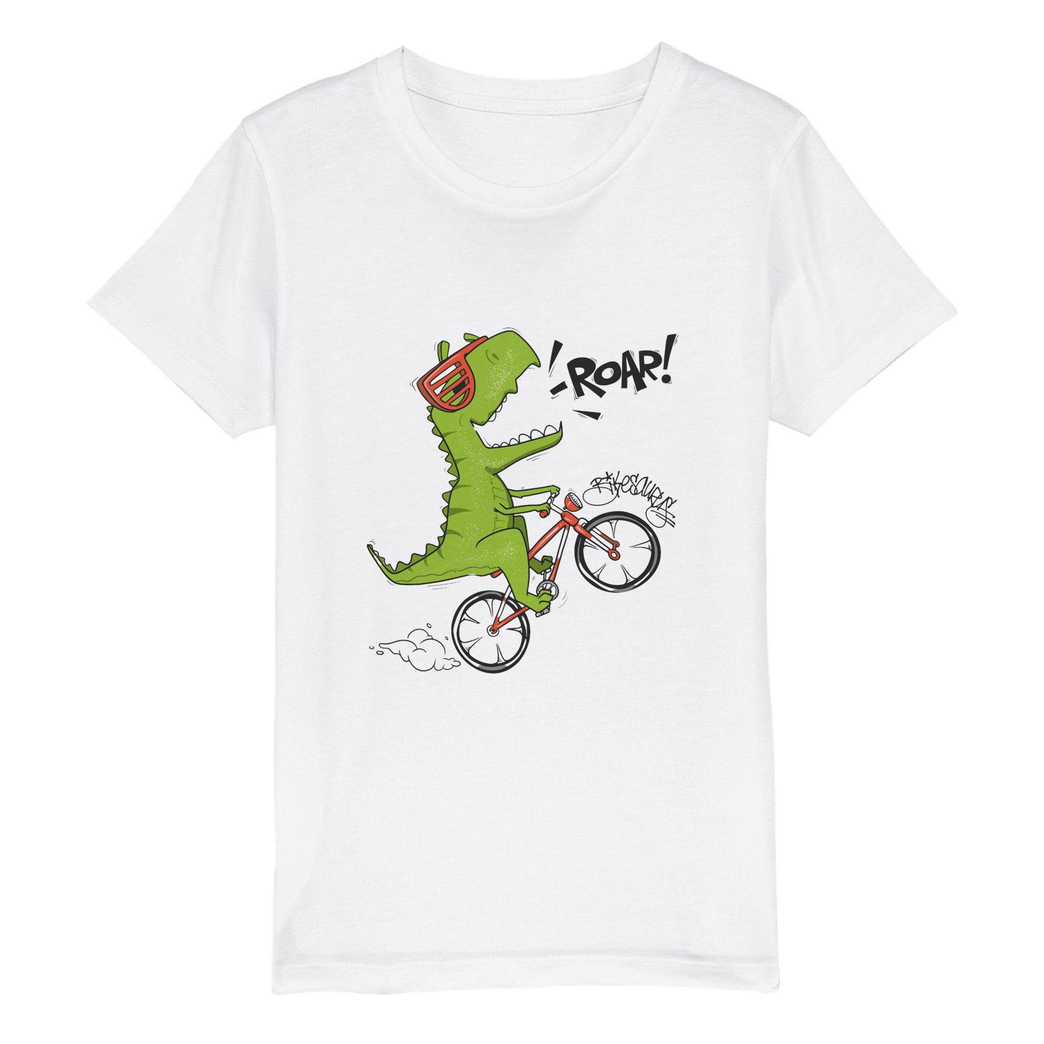 Organic Kids Crewneck T-shirt/Dino-Roar - Enet Images