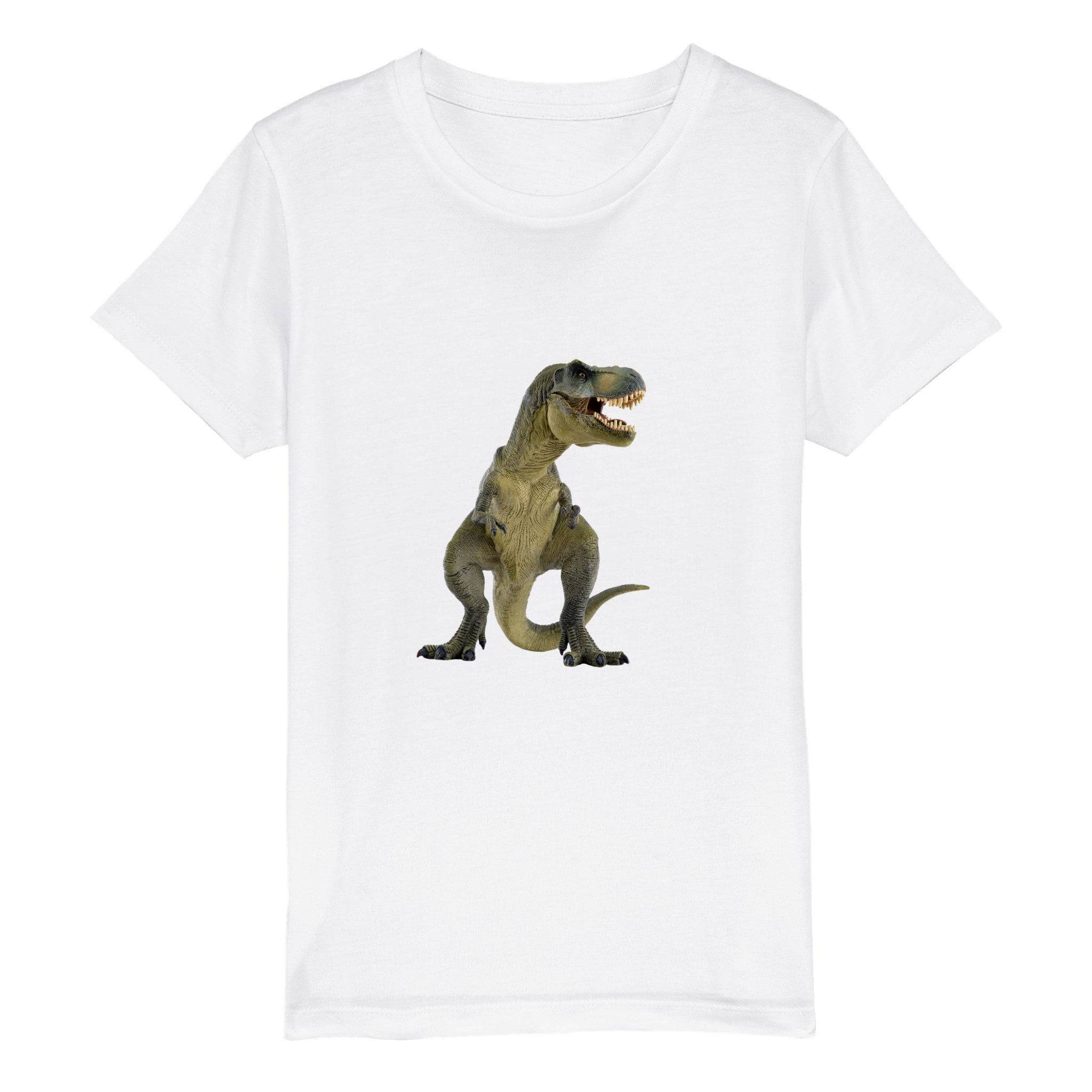 Organic Kids Crewneck T-shirt/Dinosaur - Enet Images