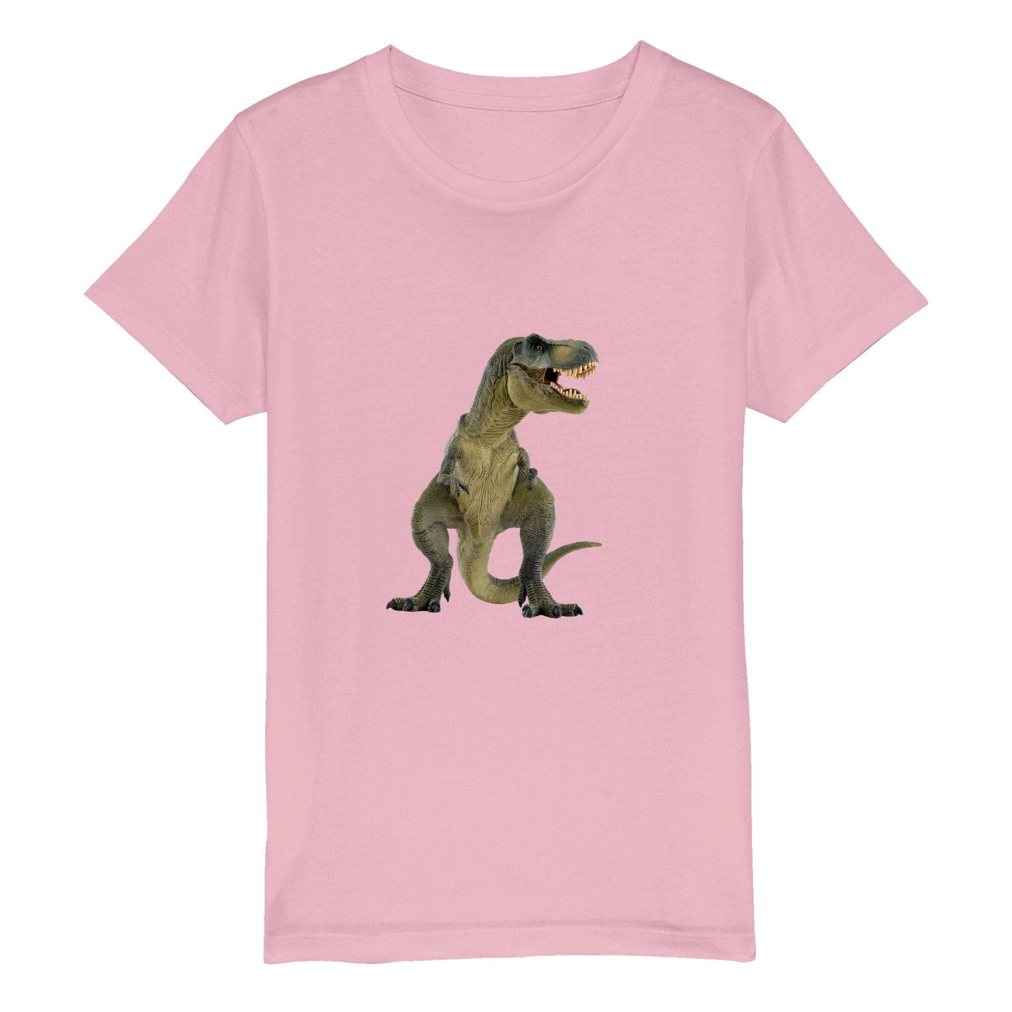 Organic Kids Crewneck T-shirt/Dinosaur - Enet Images
