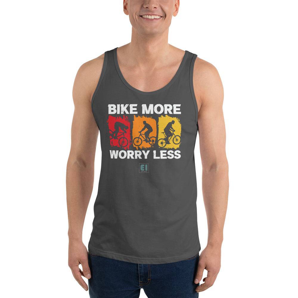 Men’s Staple Tank Top/Bike-More-Worry-Less - Enet Images