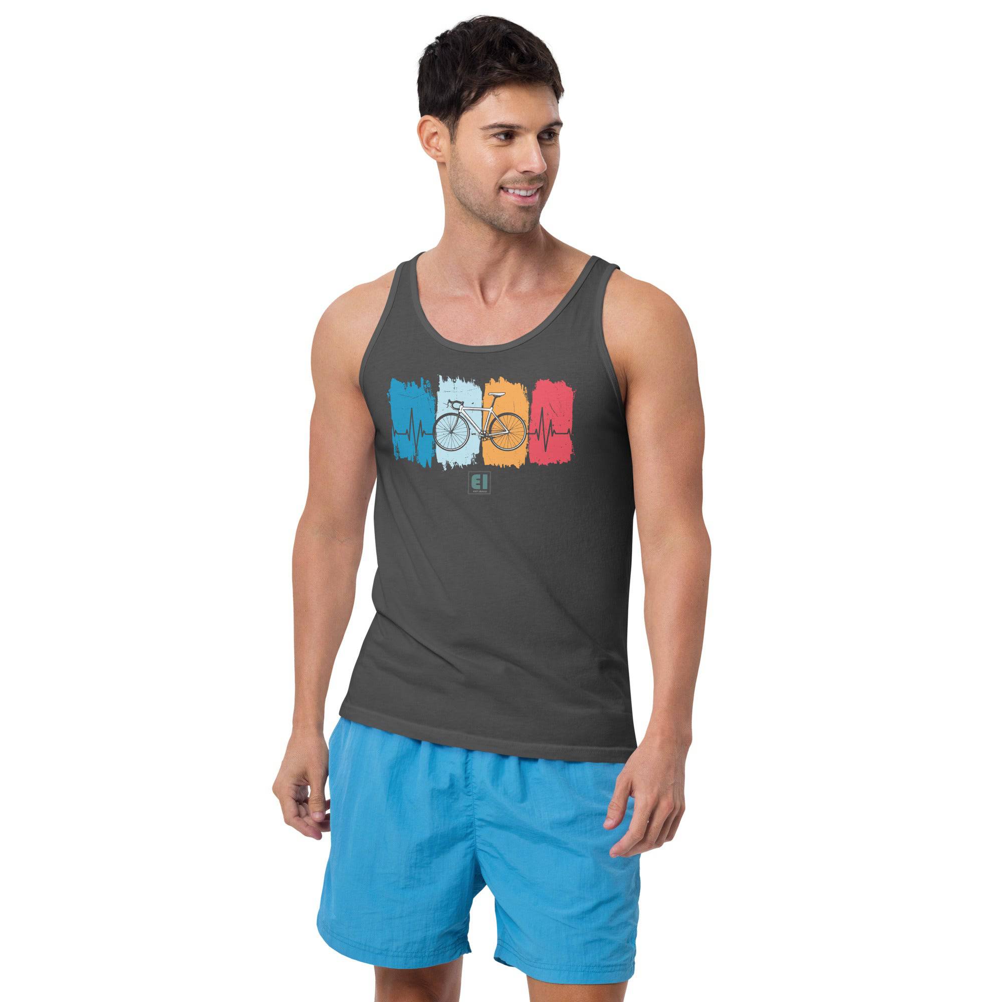Men’s Staple Tank Top/Bicycle-Ride - Enet Images