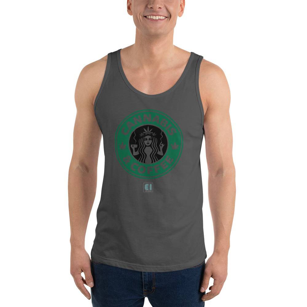 Men’s Staple Tank Top/Canabbis-Coffee - Enet Images