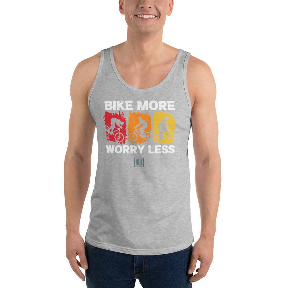 Men’s Staple Tank Top/Bike-More-Worry-Less - Enet Images