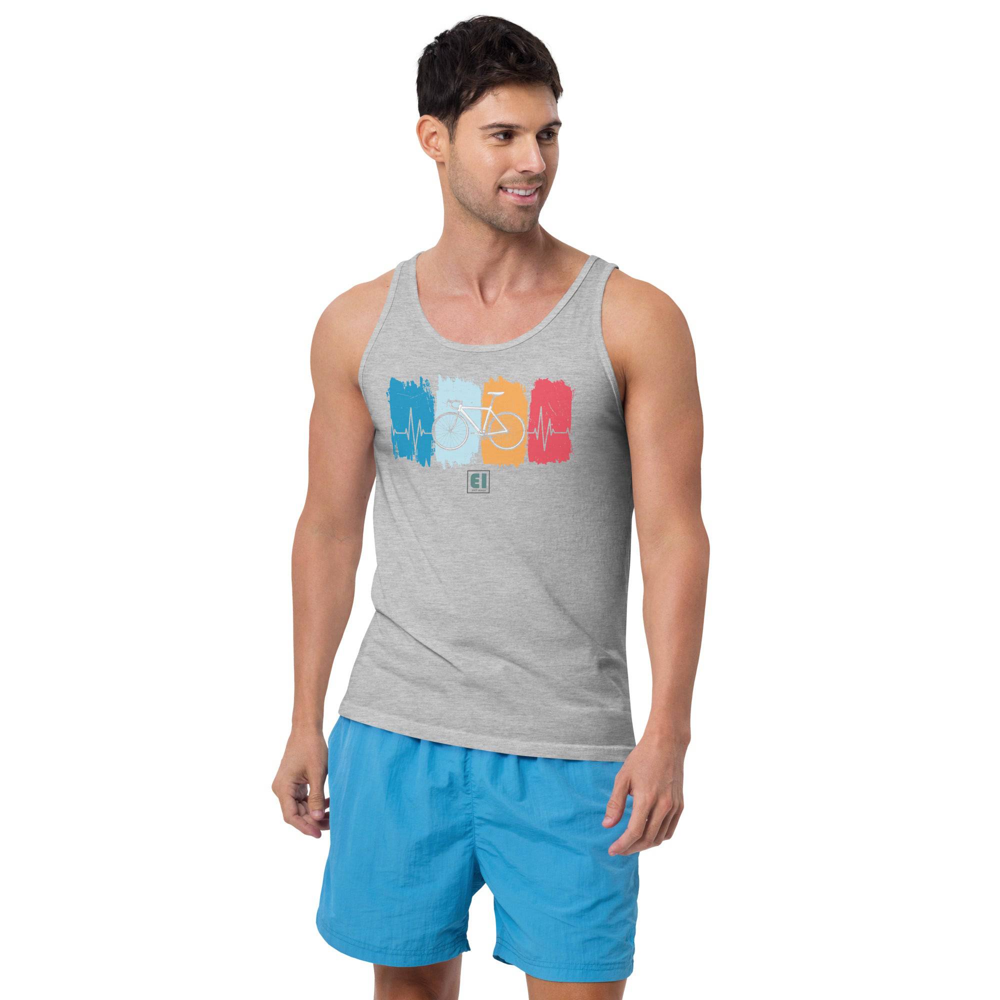 Men’s Staple Tank Top/Bicycle-Ride - Enet Images
