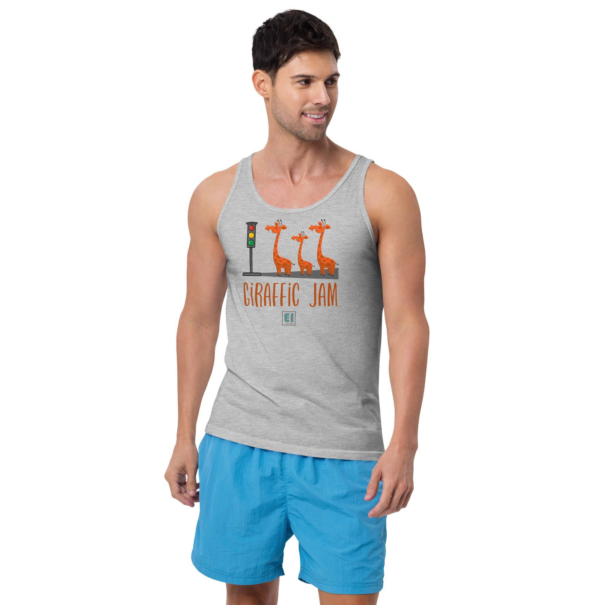 Men’s Staple Tank Top/Giraffe-Jam - Enet Images