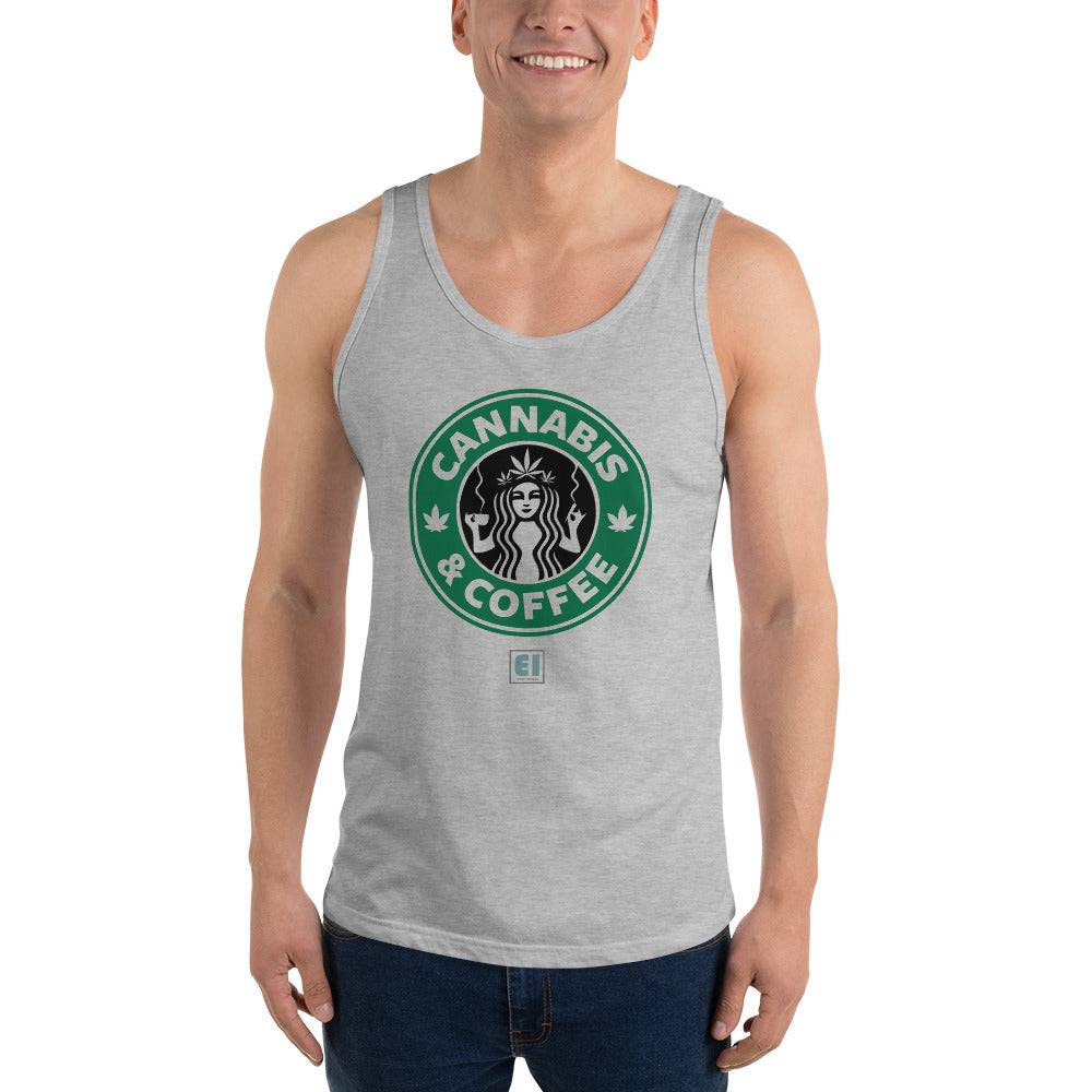 Men’s Staple Tank Top/Canabbis-Coffee - Enet Images