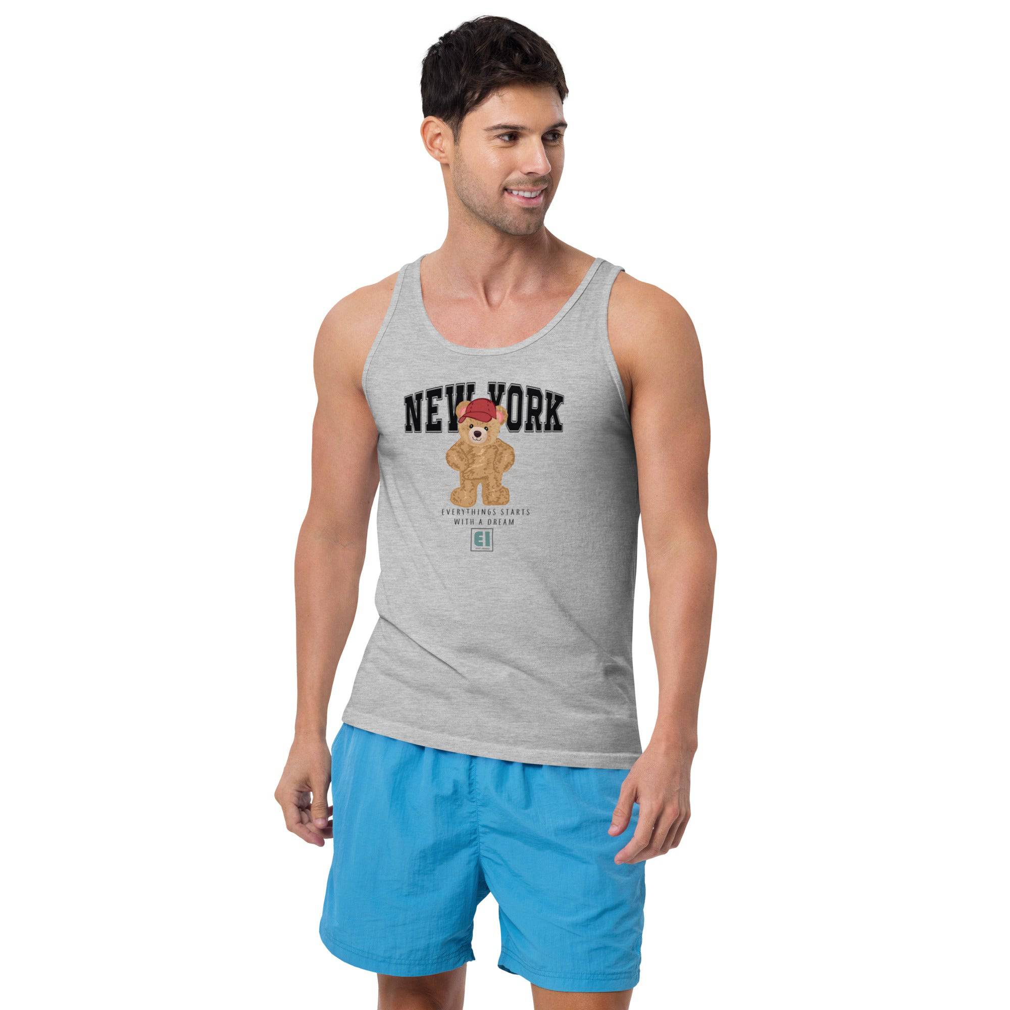 Men’s Staple Tank Top/Teddy-Bear-New-York - Enet Images