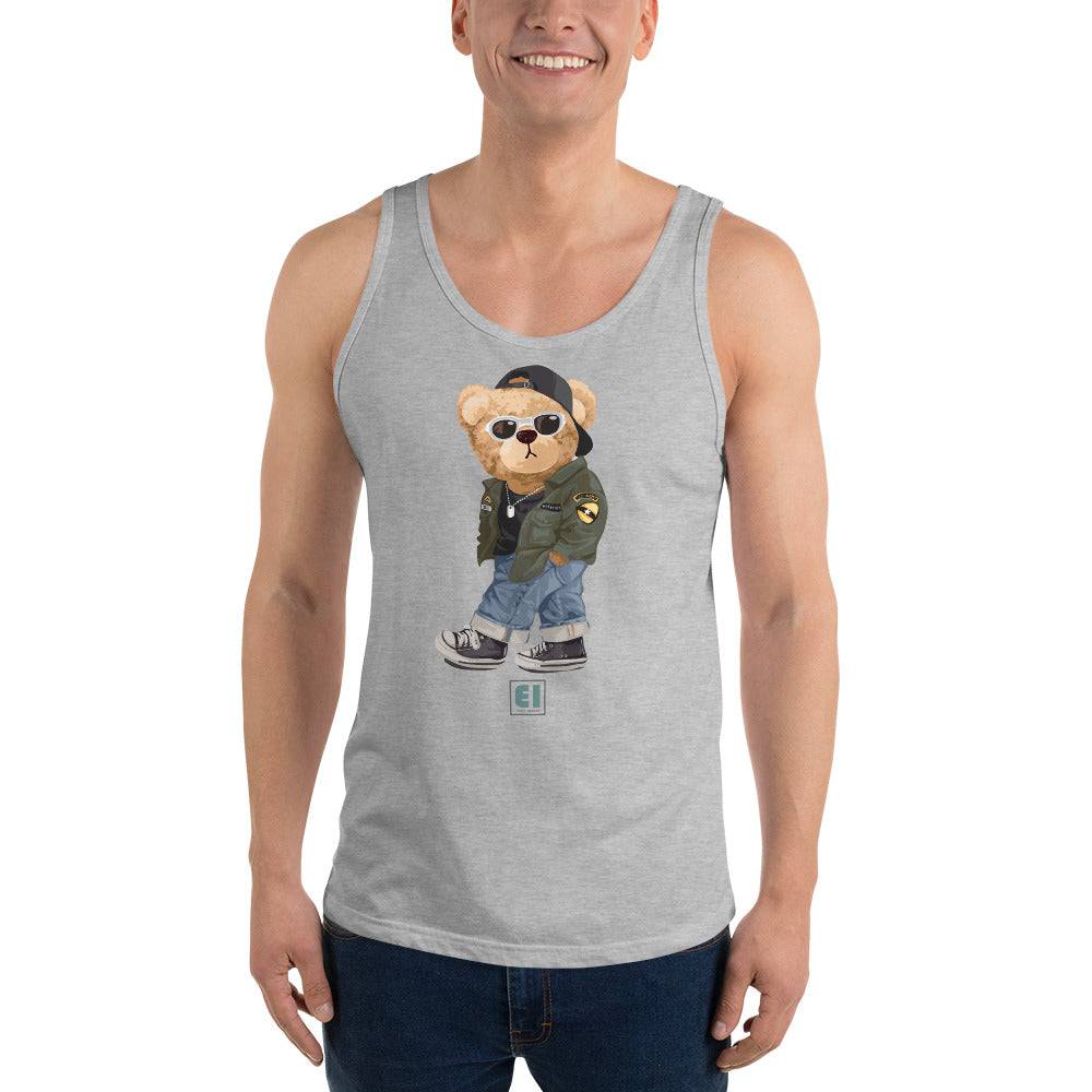 Men’s Staple Tank Top/Teddy-Bear-Street-Guy - Enet Images