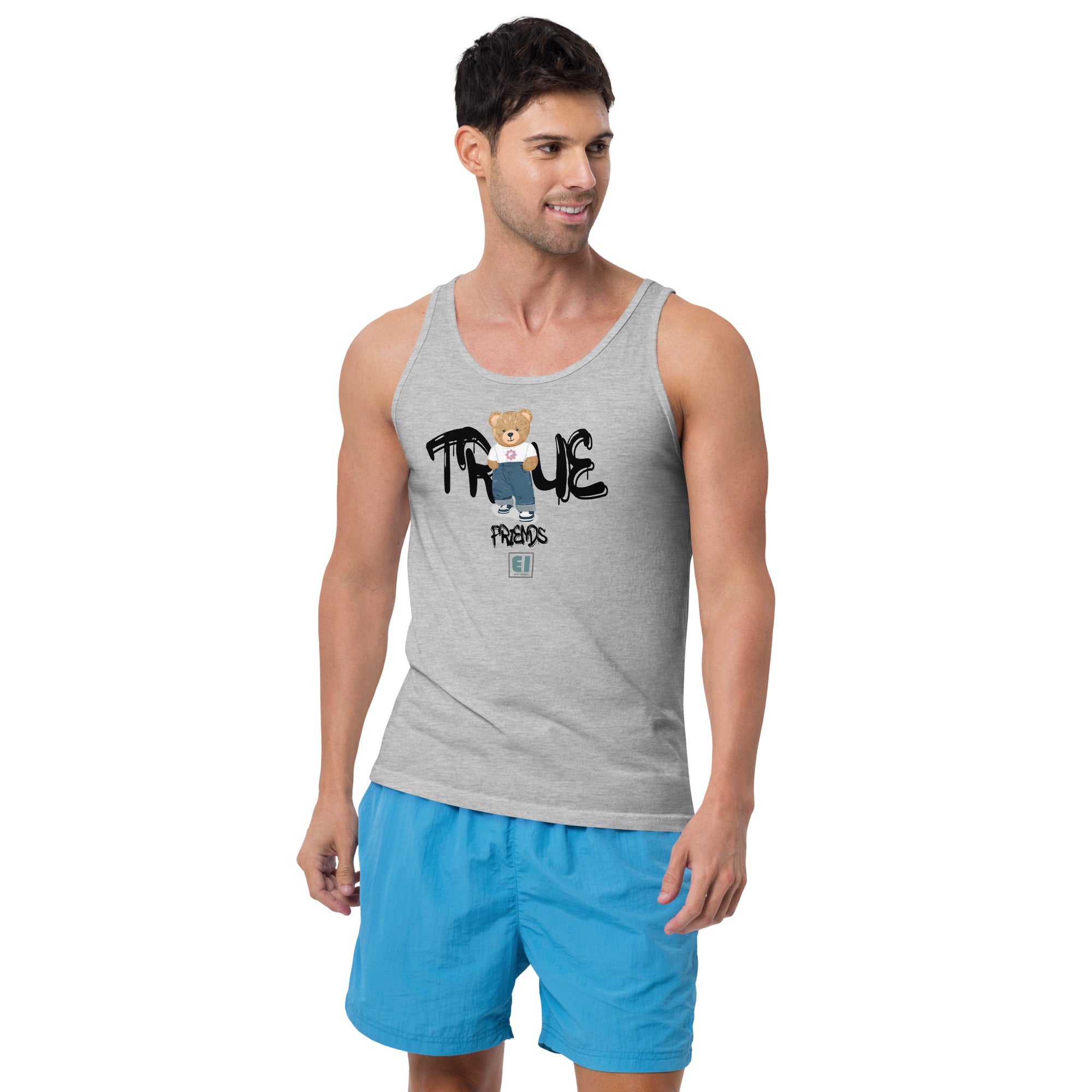 Men’s Staple Tank Top/Teddy-Bear-True - Enet Images